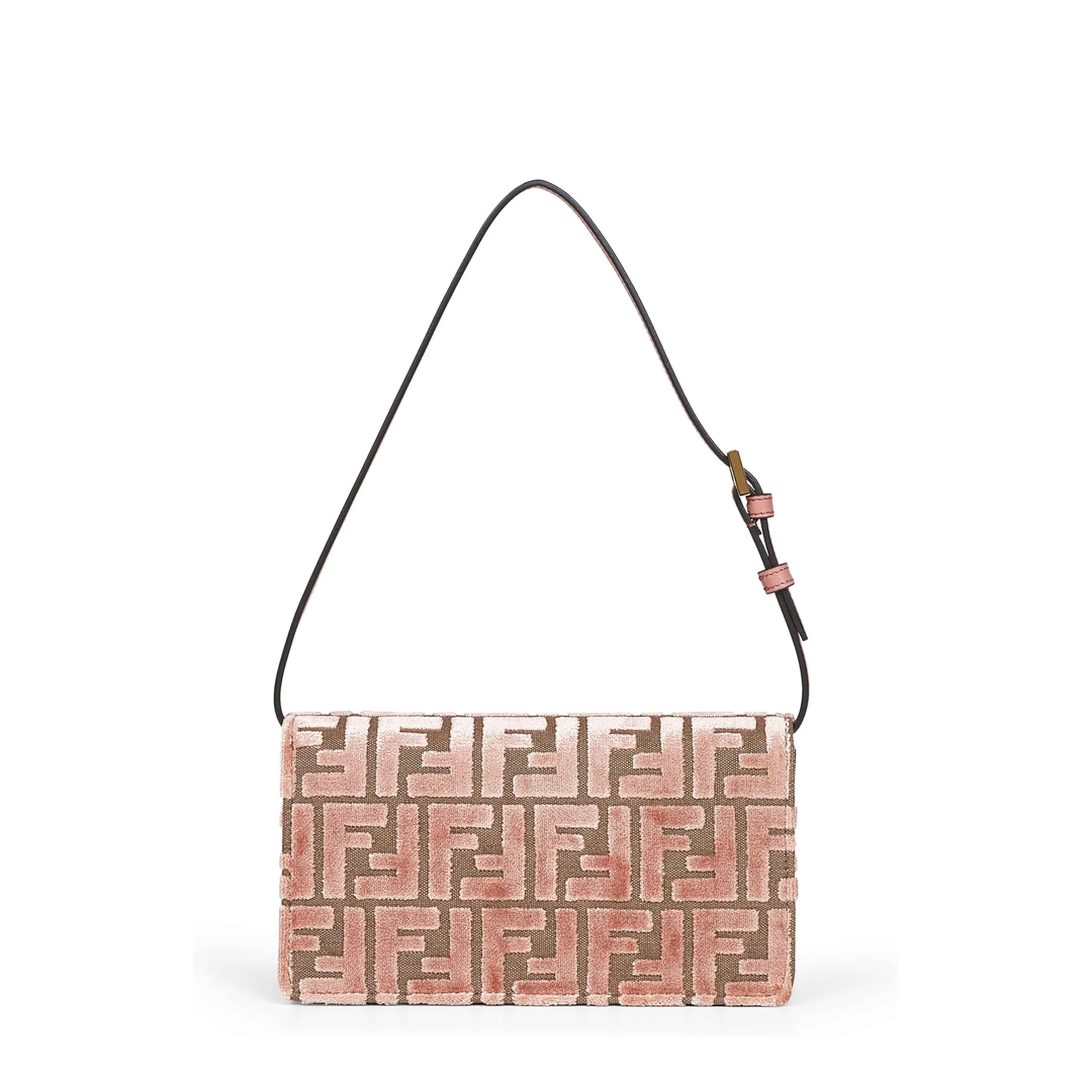 Wallet On Chain Baguette Fabric Pink - Image 3
