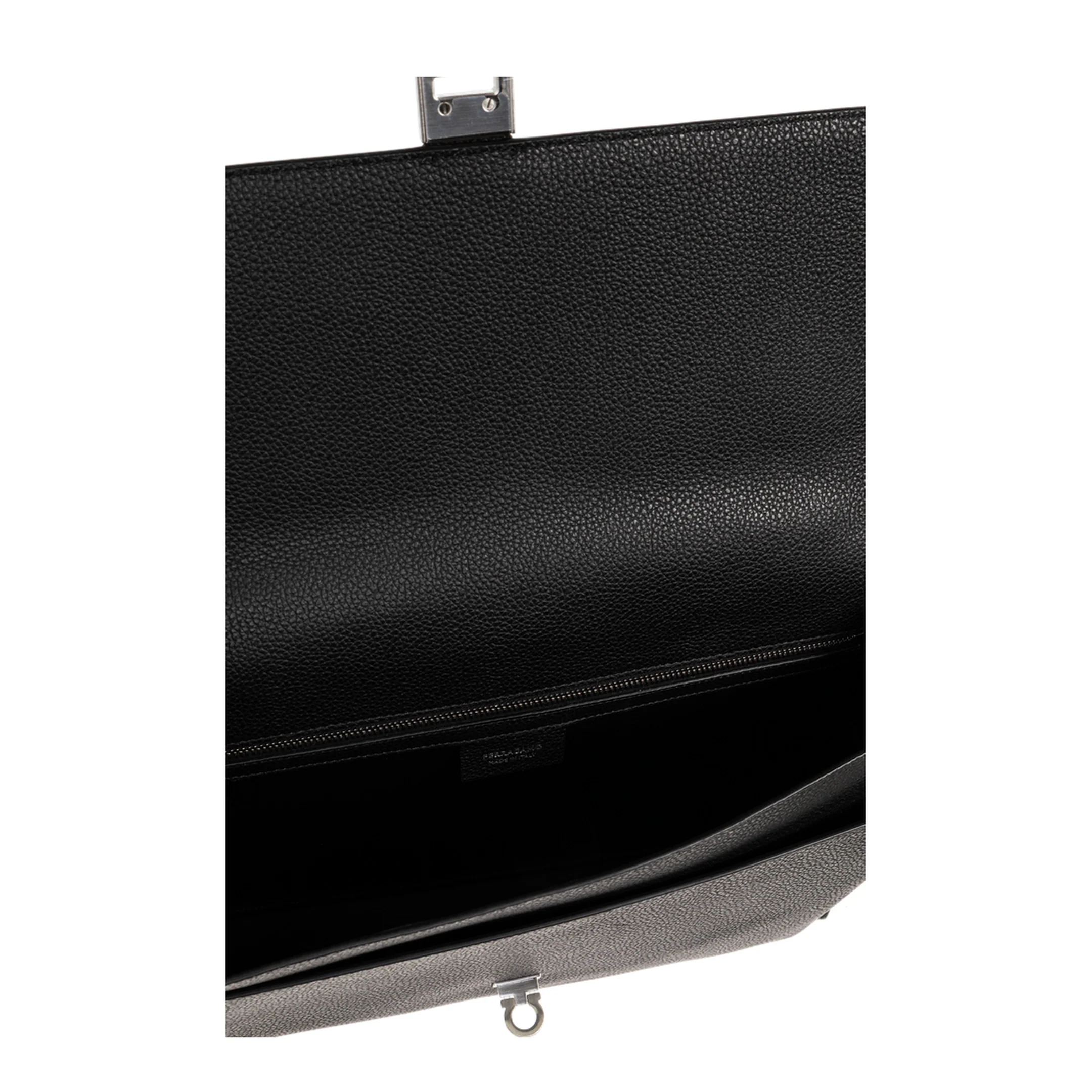 Hug Leather Briefcase - Black - Image 5