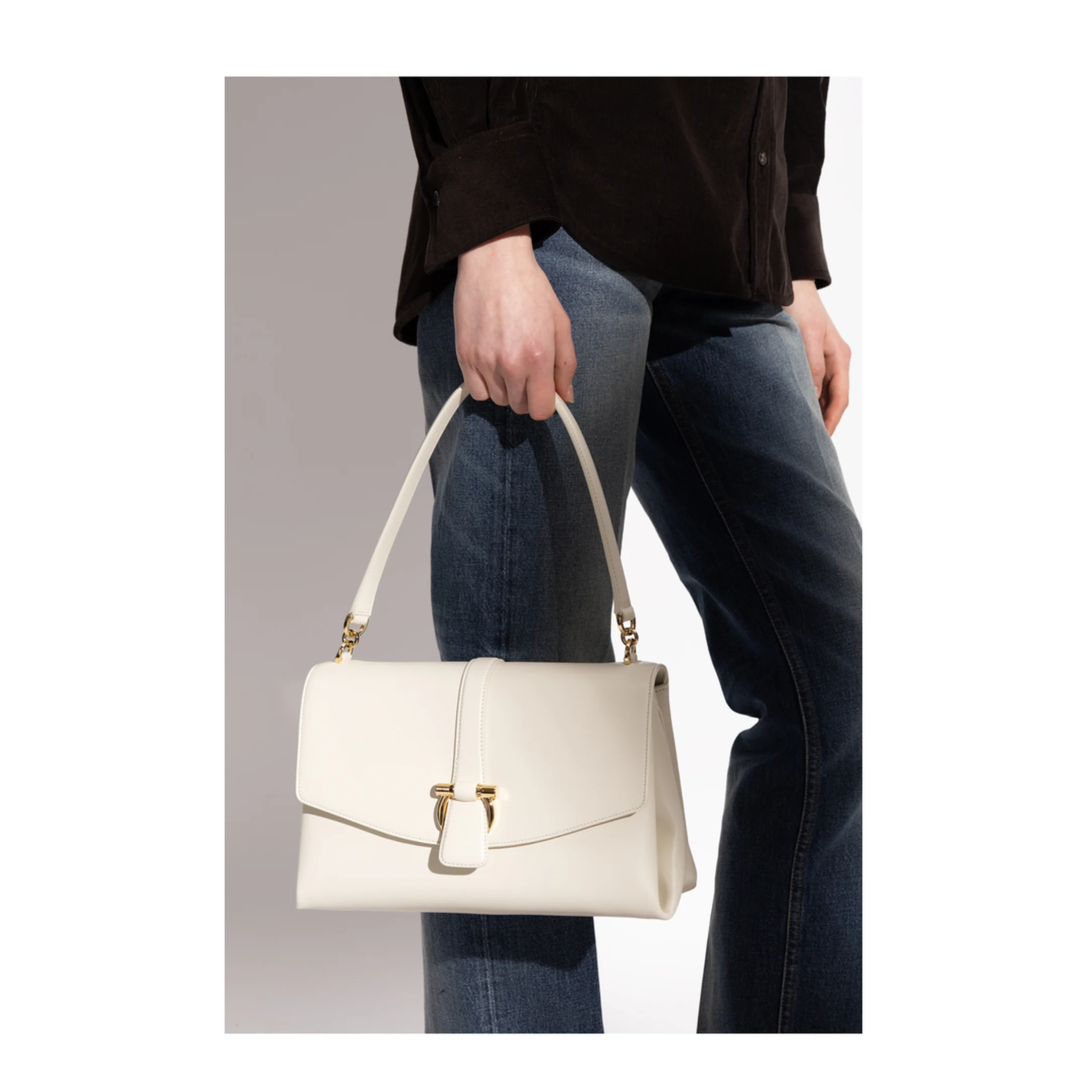 Front Flap Shoulder Bag - Mascarpone - Image 2