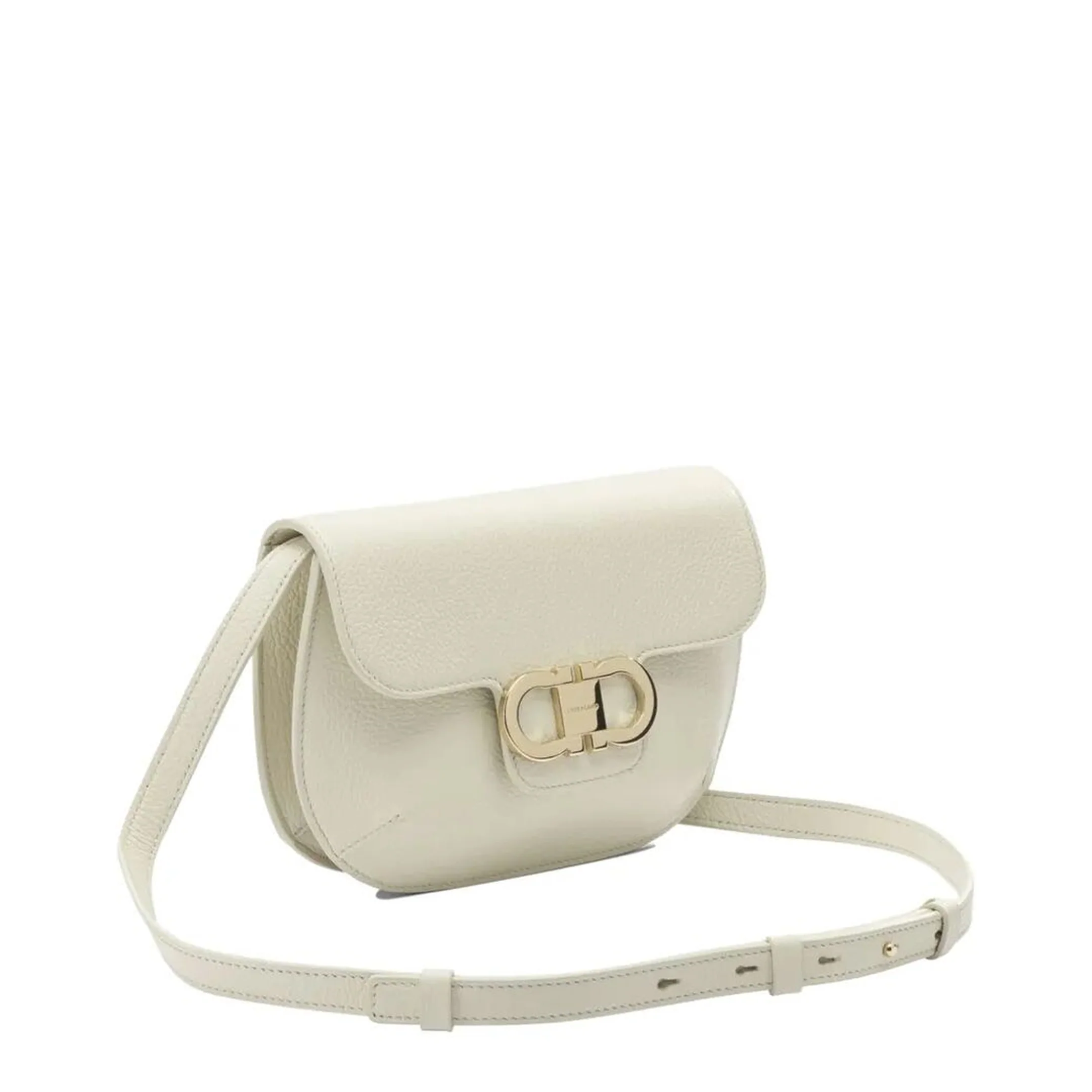 Lizzy Small Leather Crossbody Bag - White - Image 3