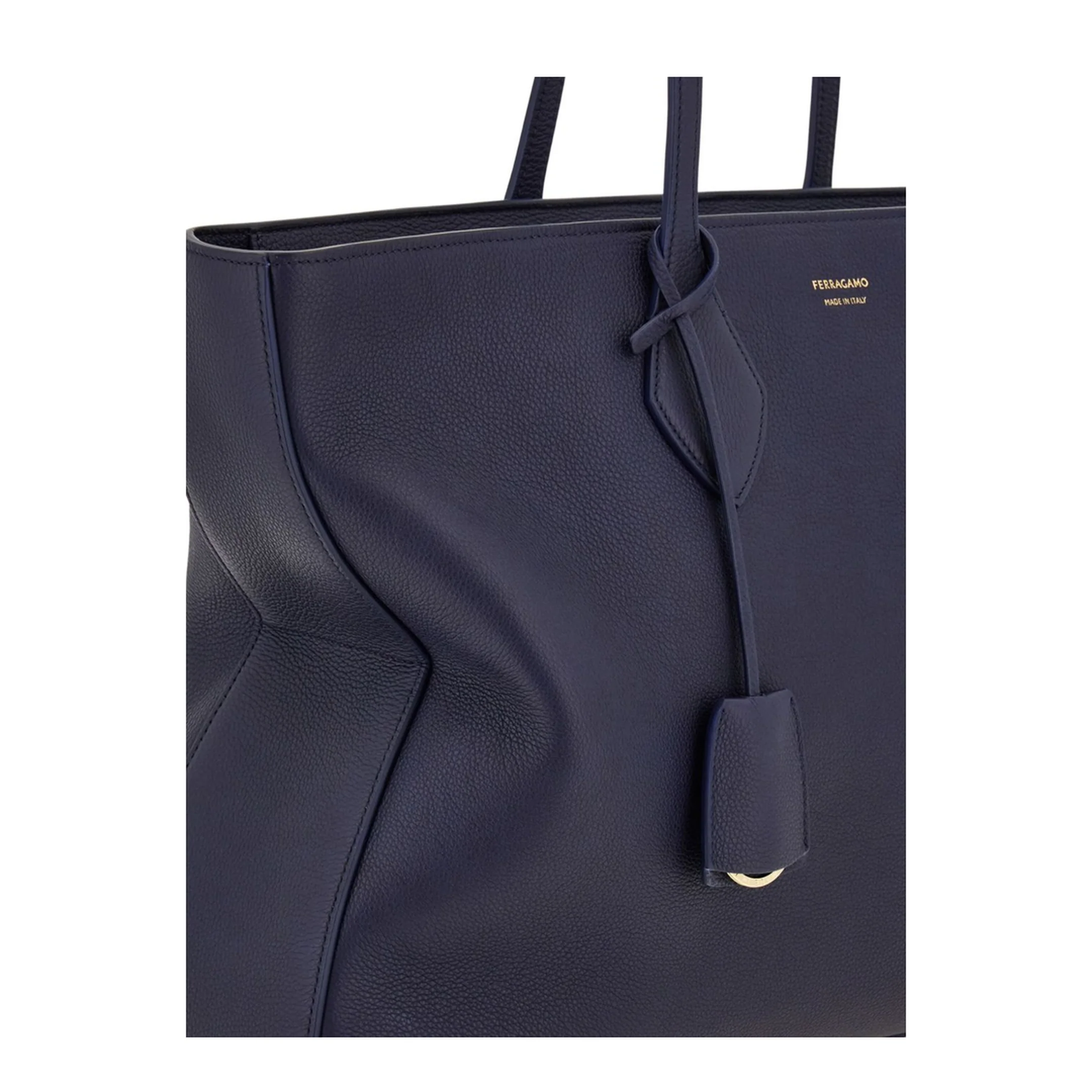 Star Shaped Calfskin Tote Bag - Blue - Image 4