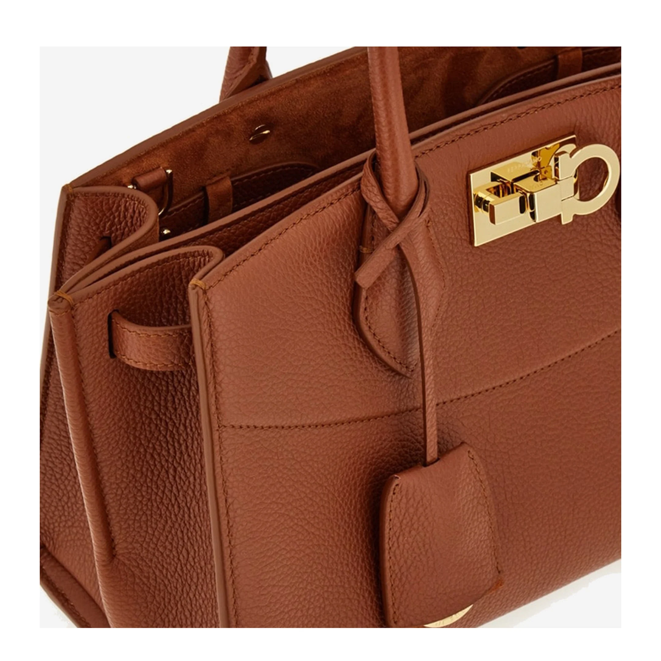 Soft Studio Medium Leather Shoulder Bag - Brown - Image 4