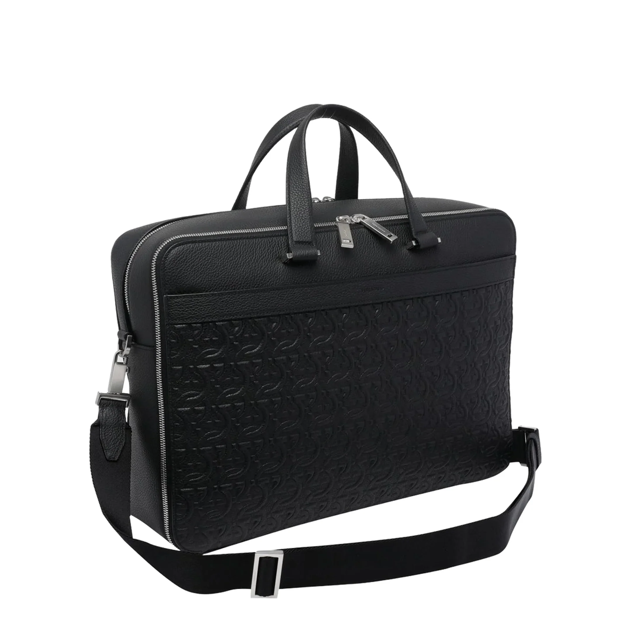 Calfskin Briefcase - Black - Image 2