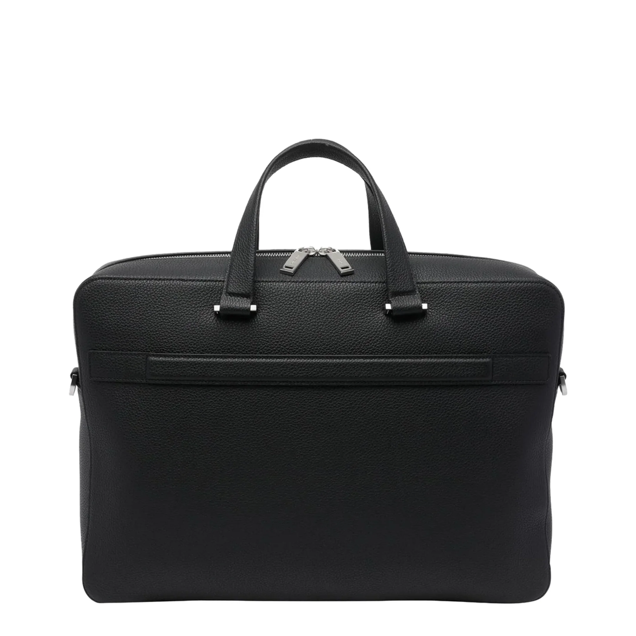 Calfskin Briefcase - Black - Image 3