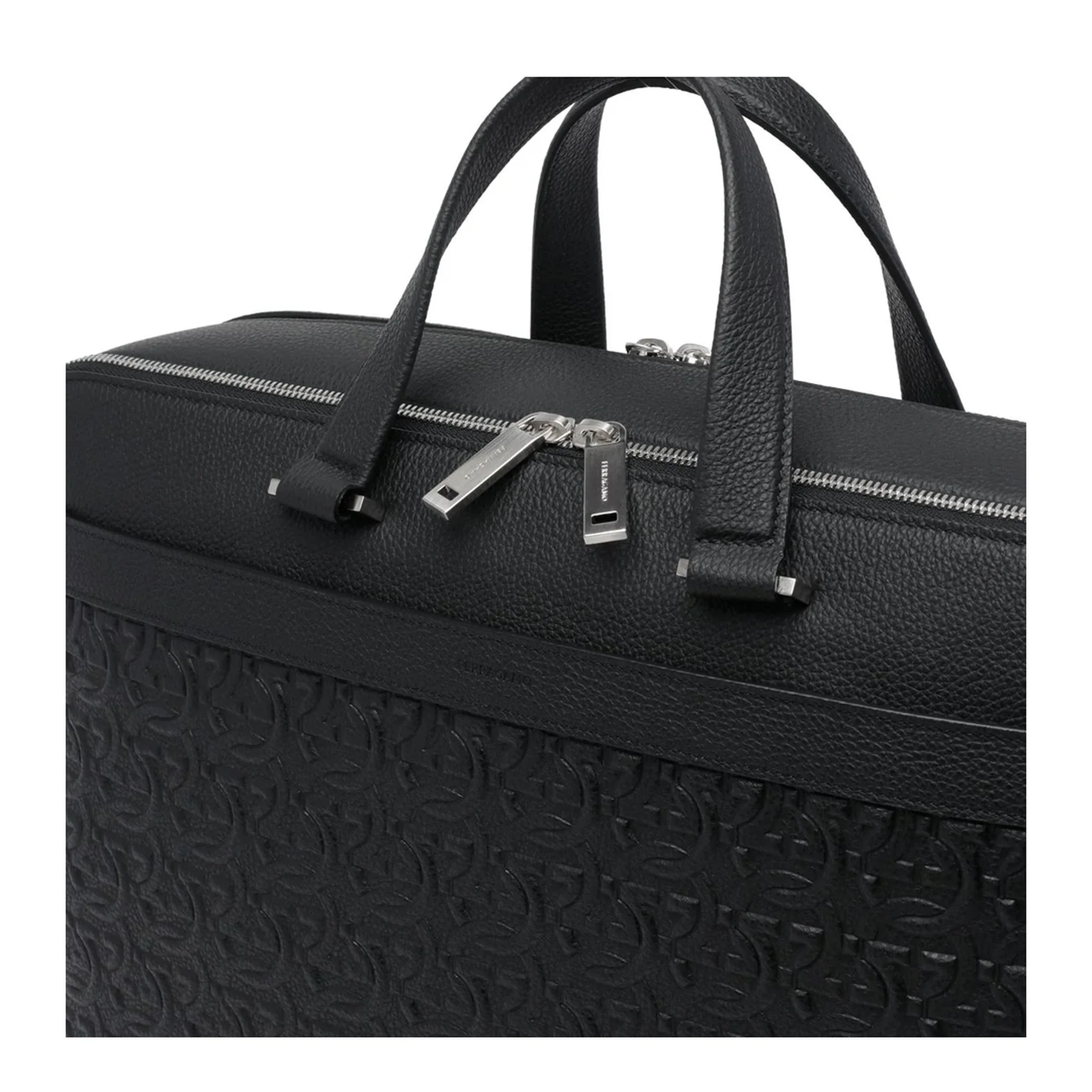 Calfskin Briefcase - Black - Image 4