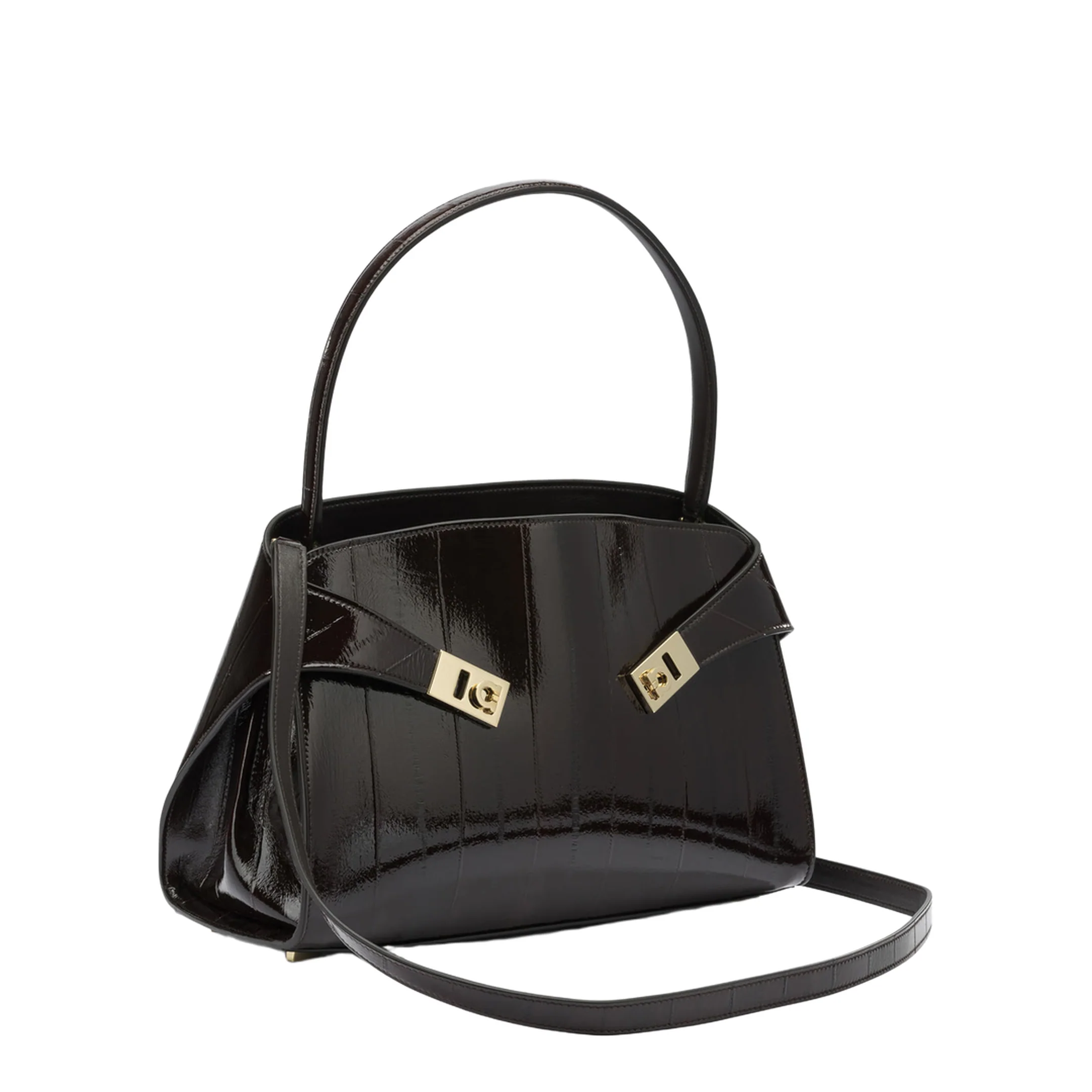 Hug Soft Medium Leather Shoulder Bags - Brown - Image 2