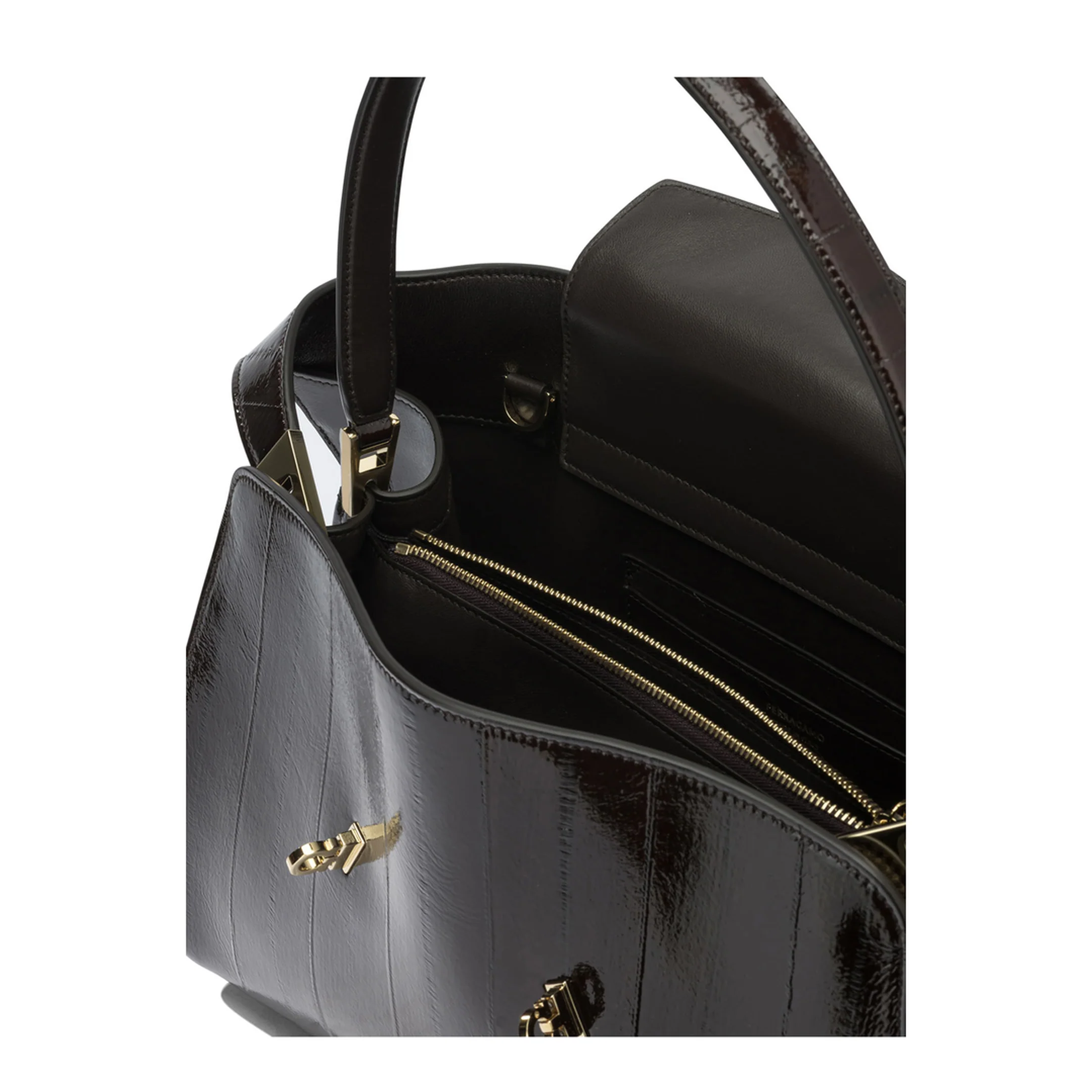 Hug Soft Medium Leather Shoulder Bags - Brown - Image 5