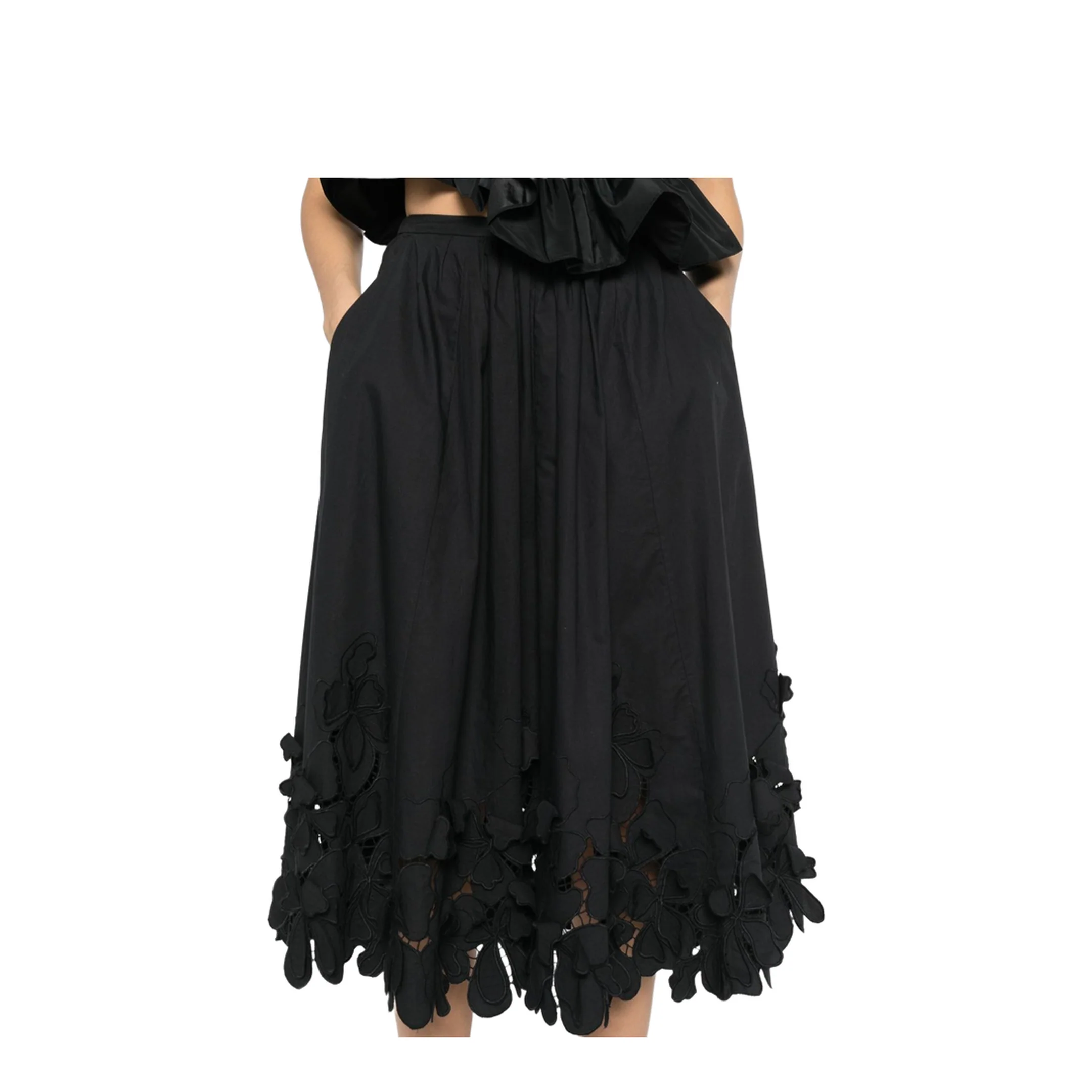 Embroidered Cotton Skirt - Image 3