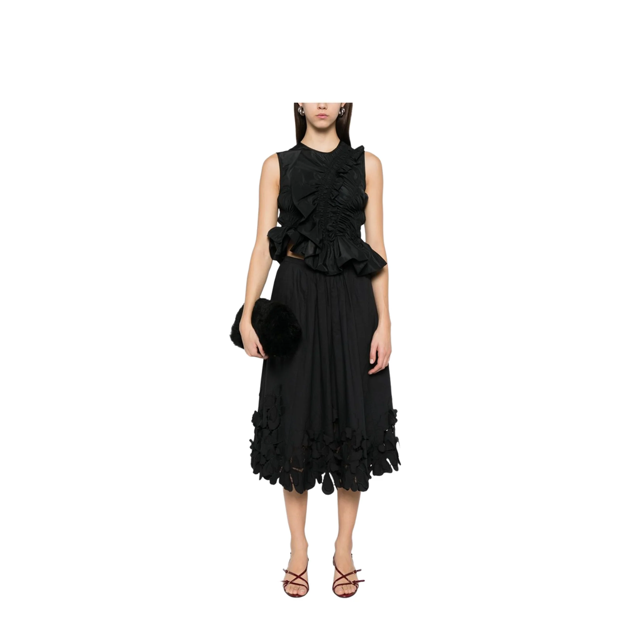 Embroidered Cotton Skirt - Image 4