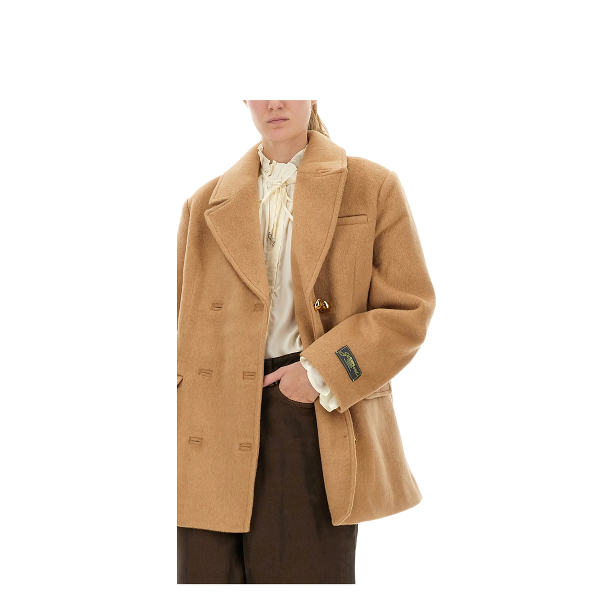 Double-Breasted Wool Blazer - Image 4