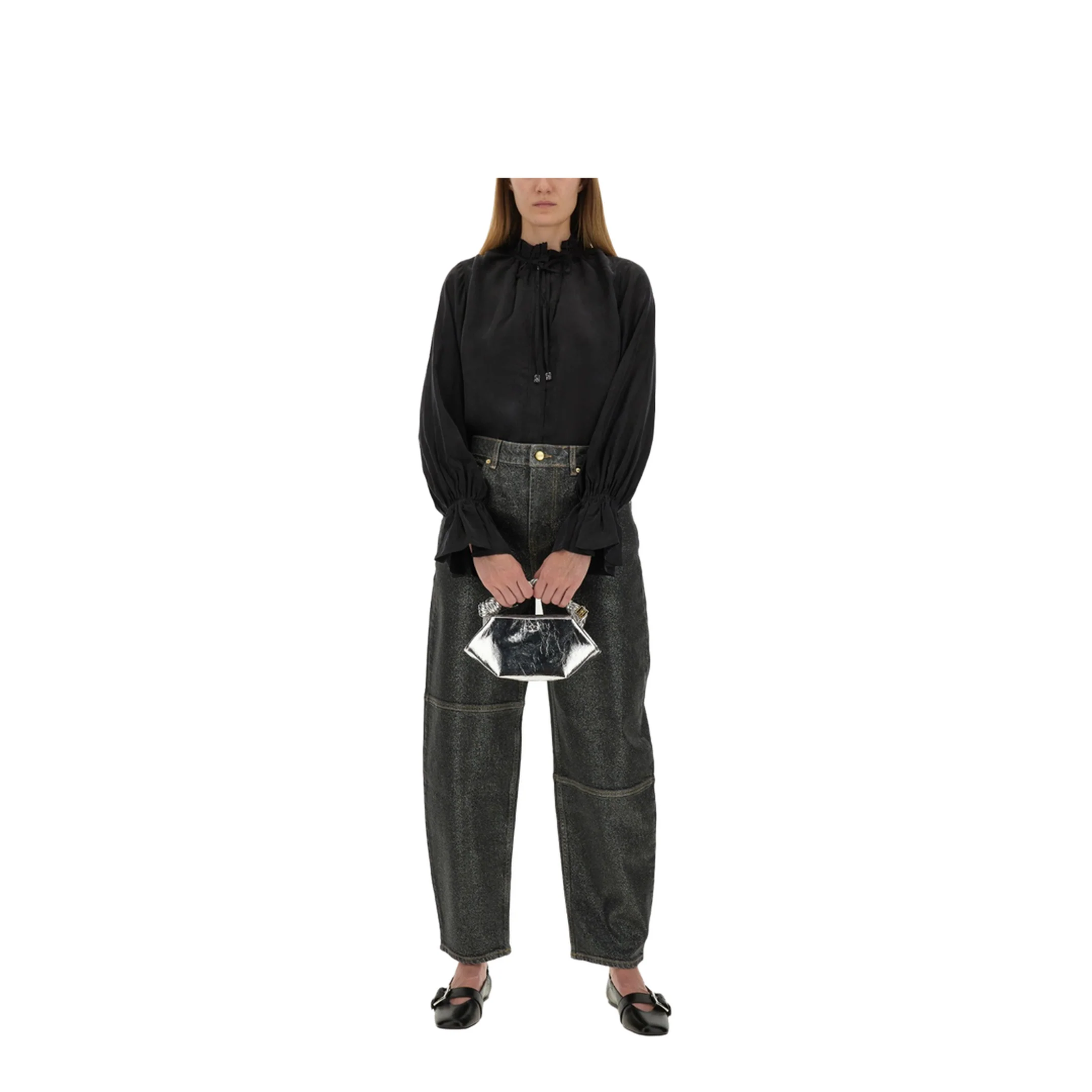 Organic Cotton Denim Jeans - Black - Image 2