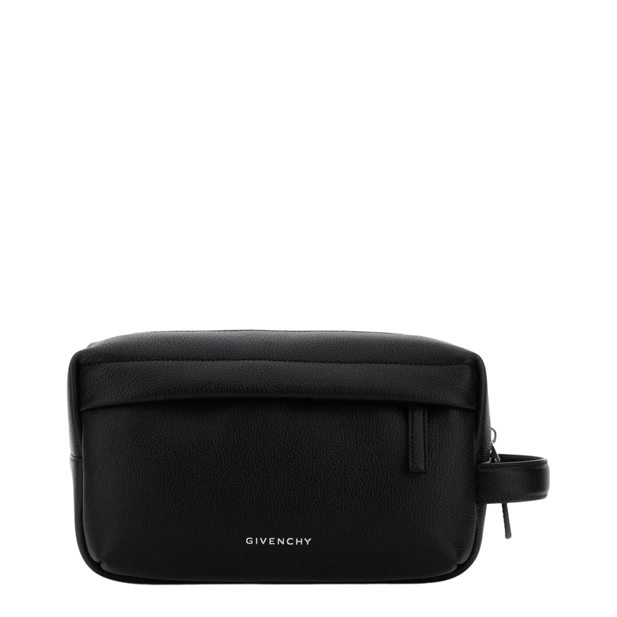 U Backpack Leather Toilet Pouch - Black