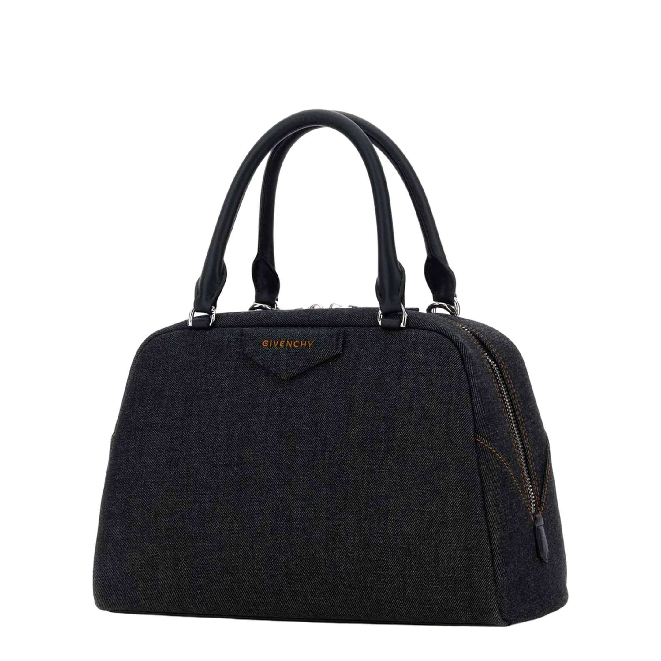 Antigona East West Medium Denim Handbag - Dark Blue - Image 2