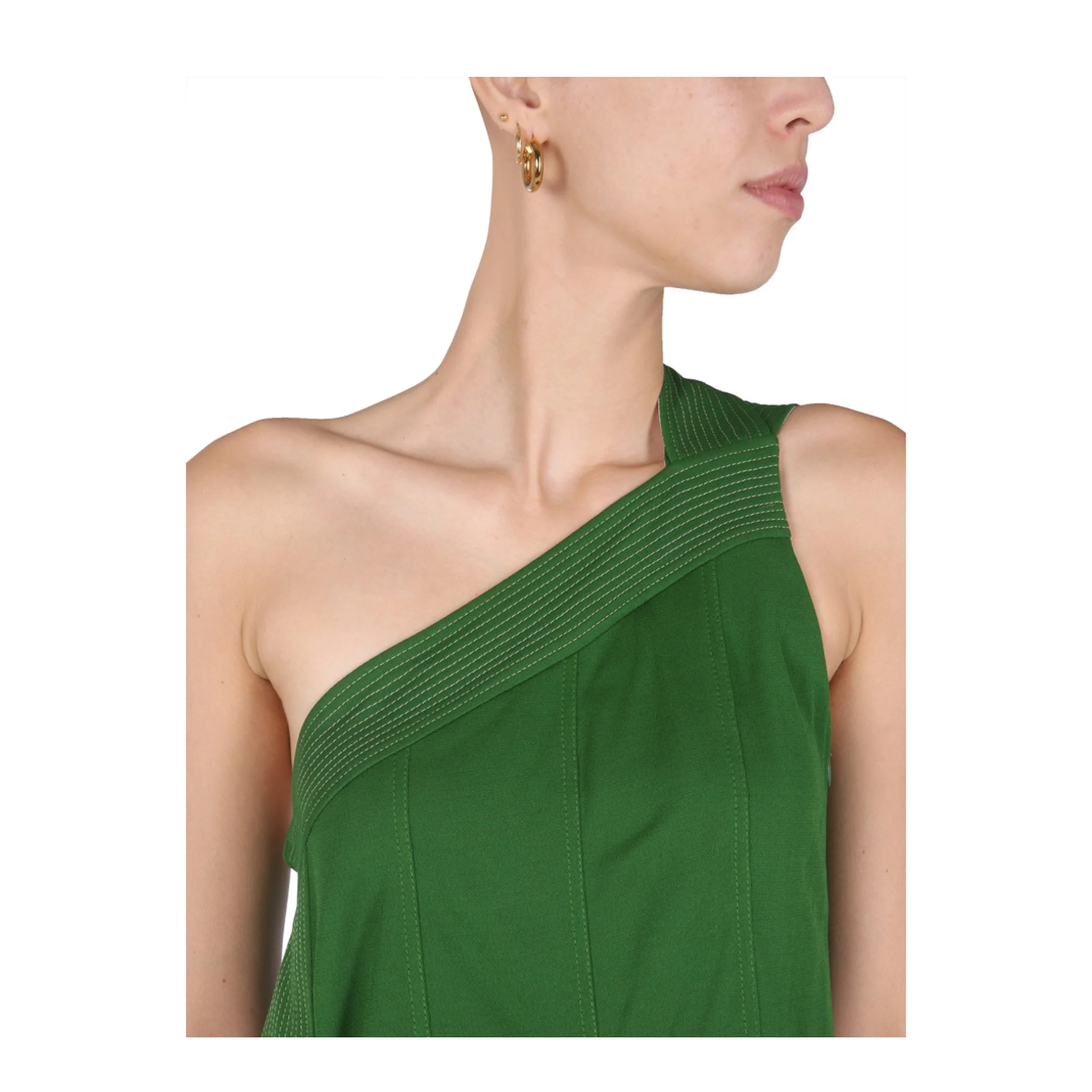 Dress with Contrasting Stitching - Image 4