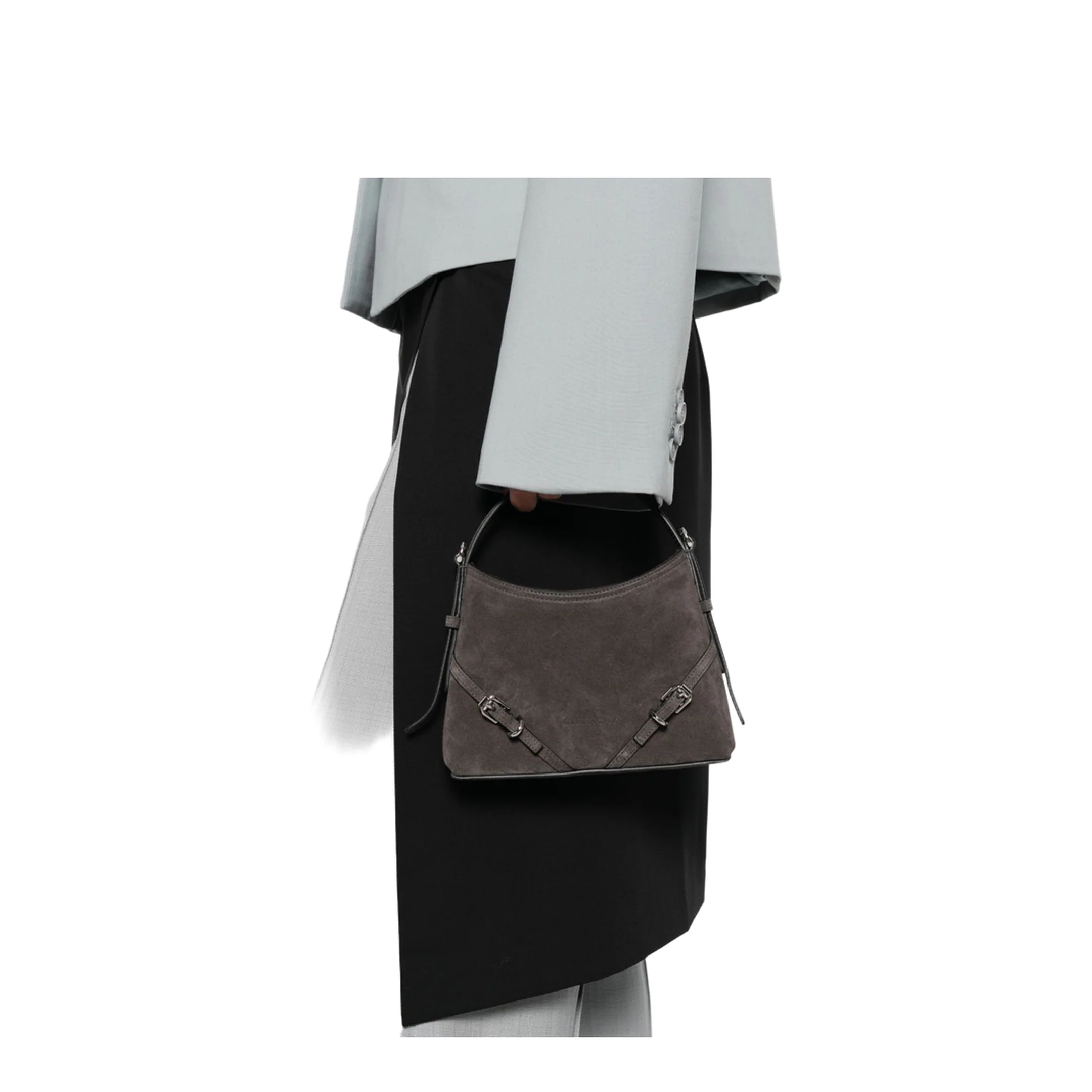 Voyou Leather Mini Bag Grey - Image 2