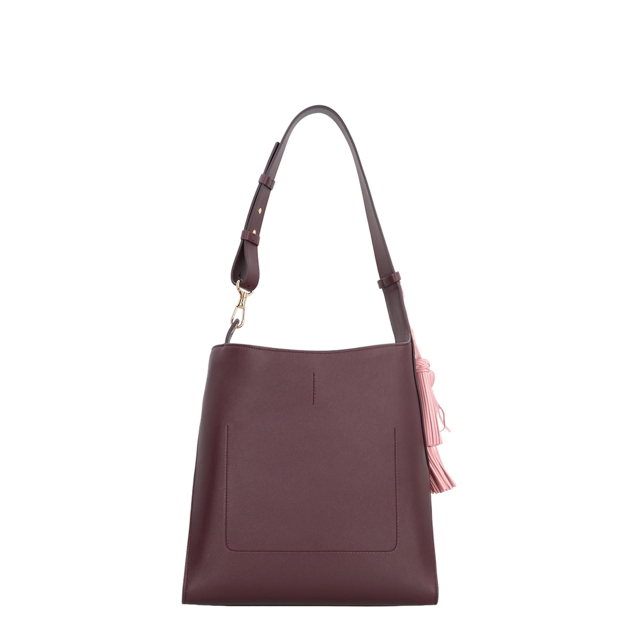 Medium Day Hobo Bag in Burgundy - Image 2