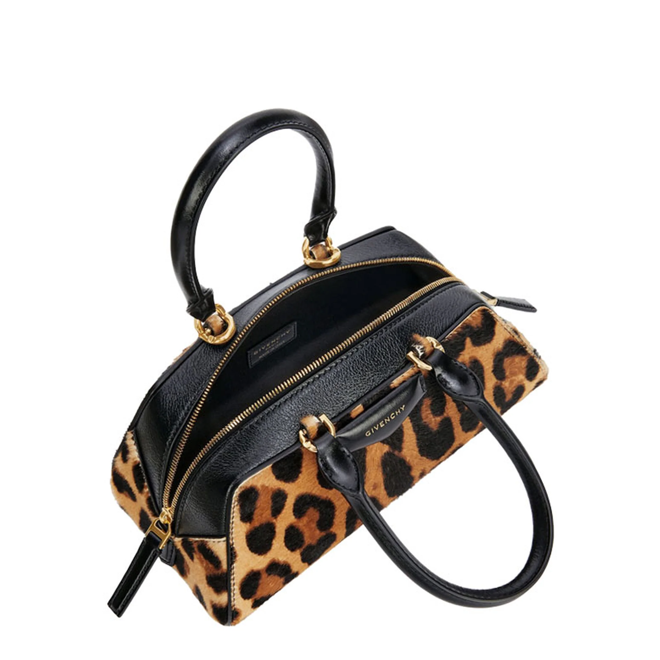 Mini Antigona East-West Bag in Leopard Pony Effect Leather - Image 5