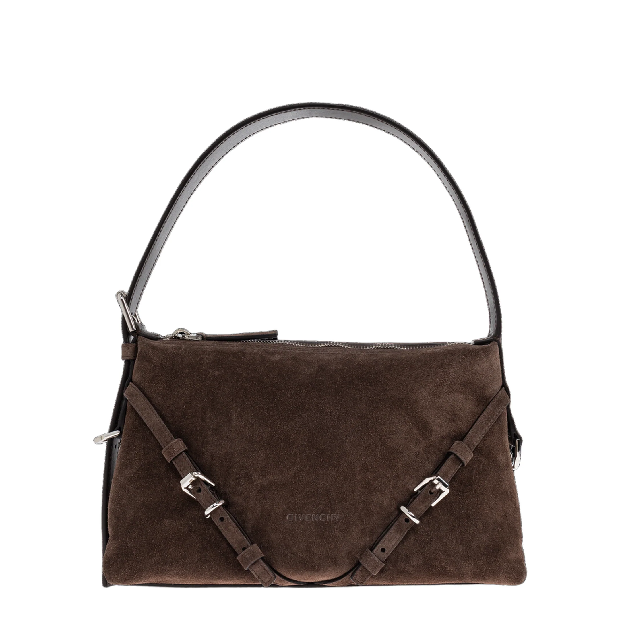 Mini Voyou Shoulder Bag Suede Brown - Image 4