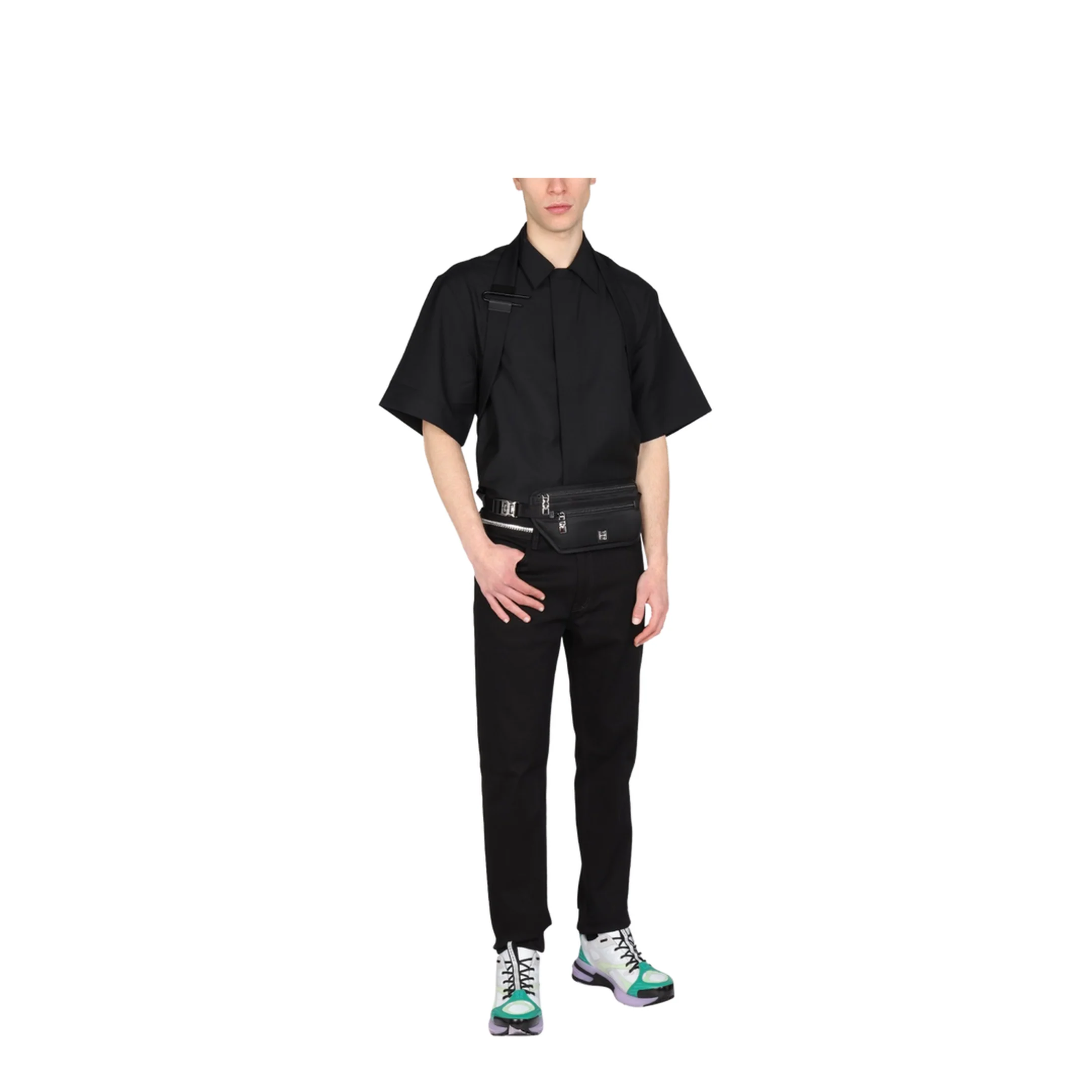 Slim Fit Jeans with Metallic Details - Image 2