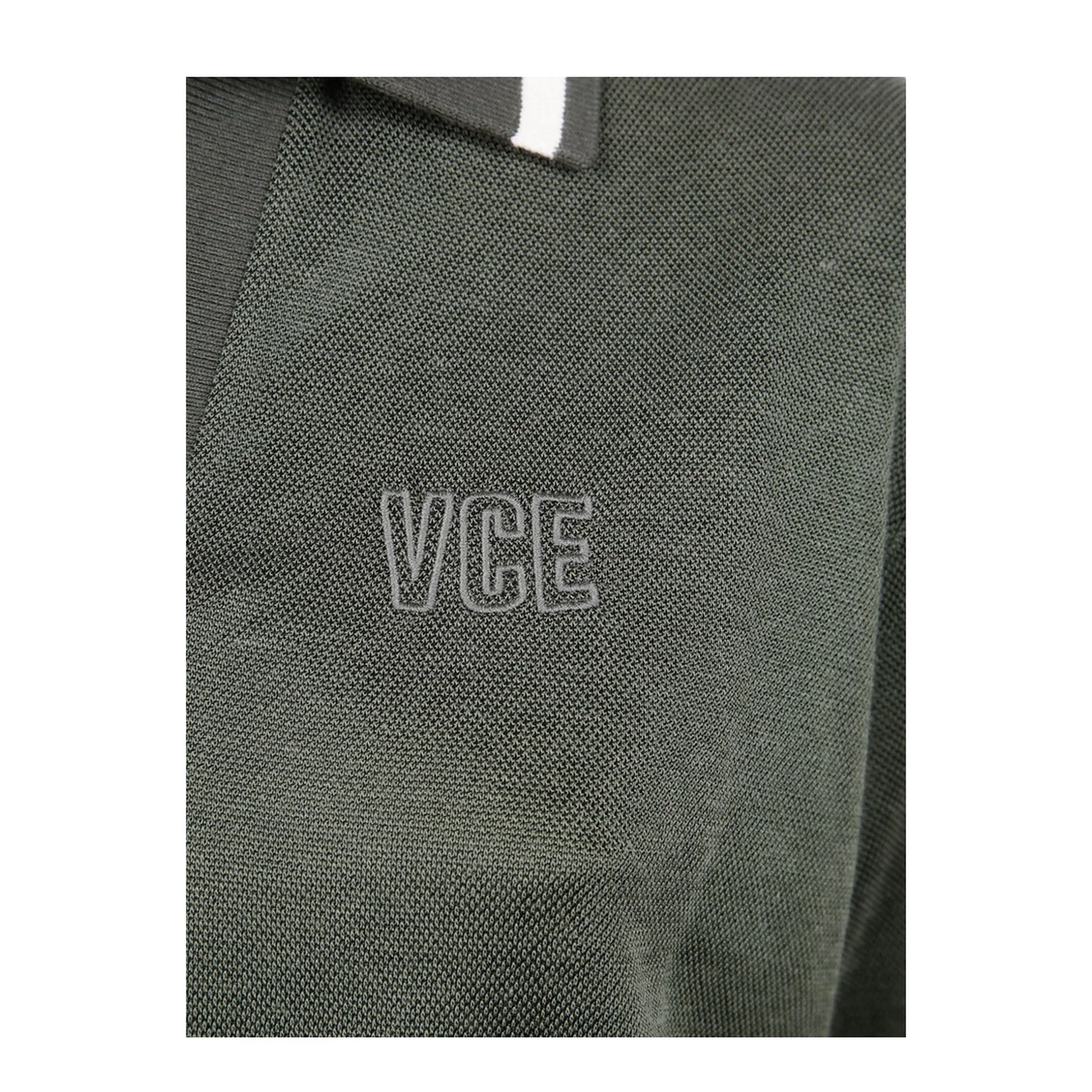 Green Short Sleeves Polo Collar Cropped Top - Image 3
