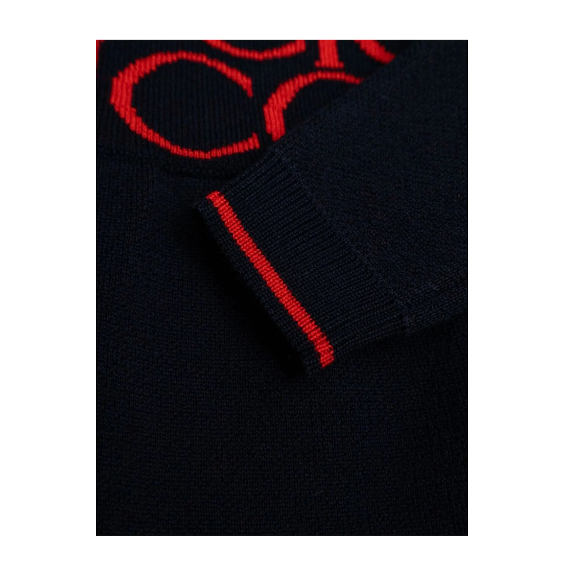 b l/s dress wo  jacquard/ ultramarine/red - Image 3