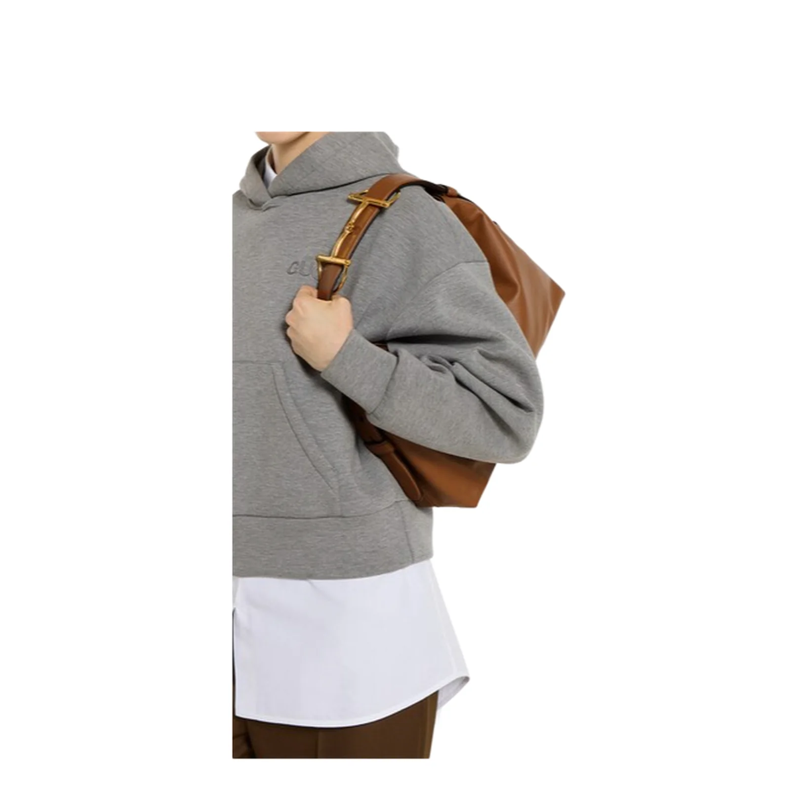 Beatrix Medium Leather Shoulder Bag - Brown - Image 4