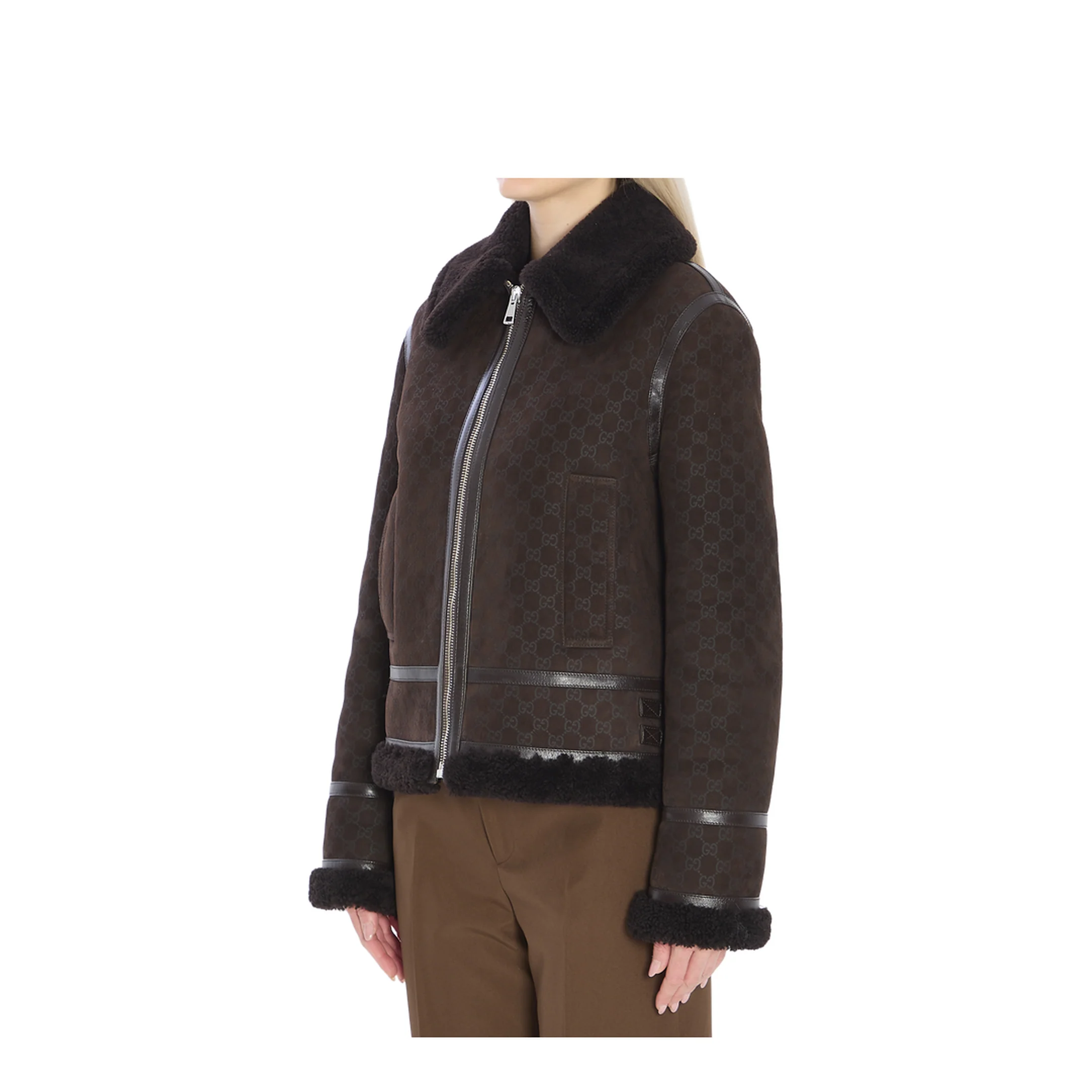 Chocolate Shearling Jacket - Image 2