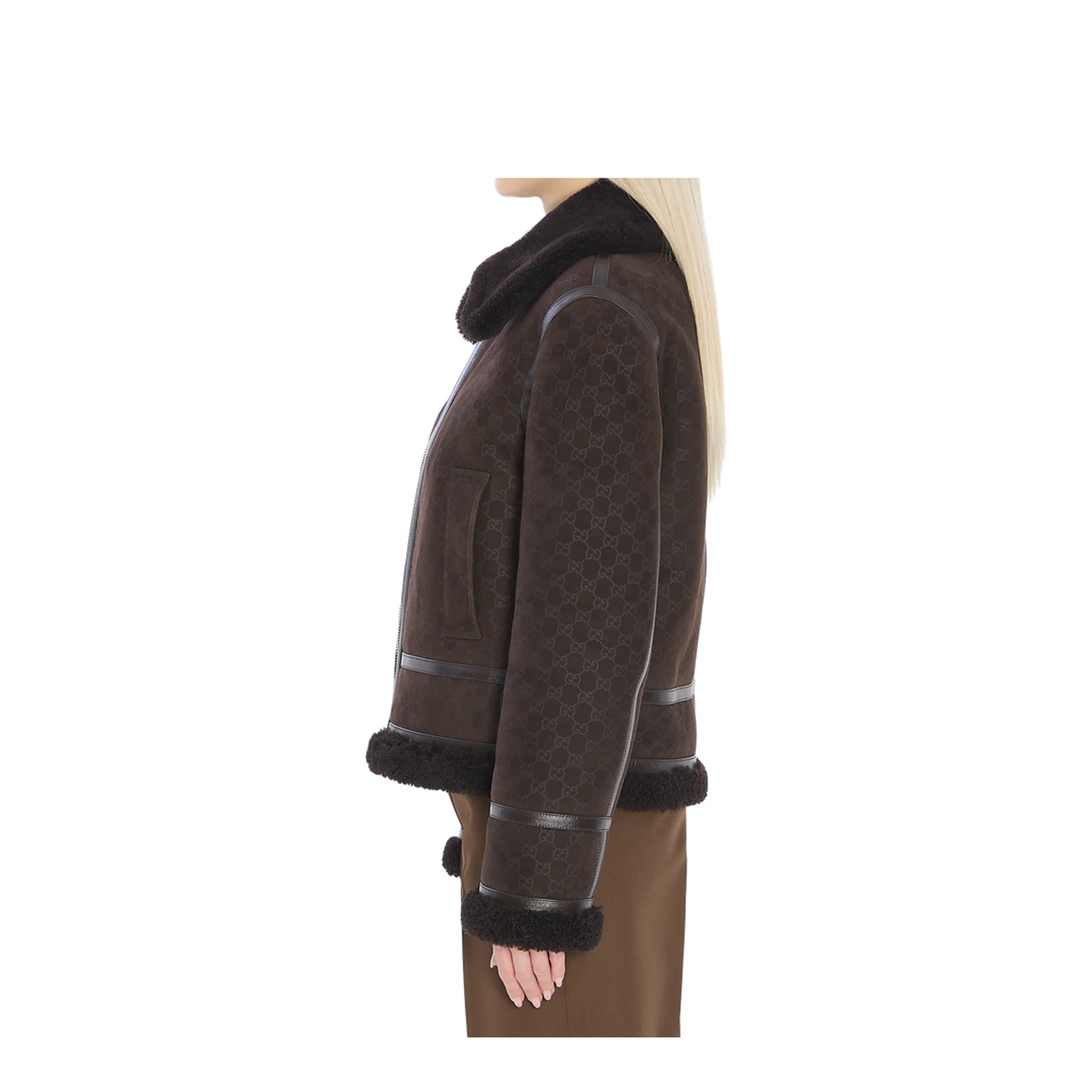 Chocolate Shearling Jacket - Image 3