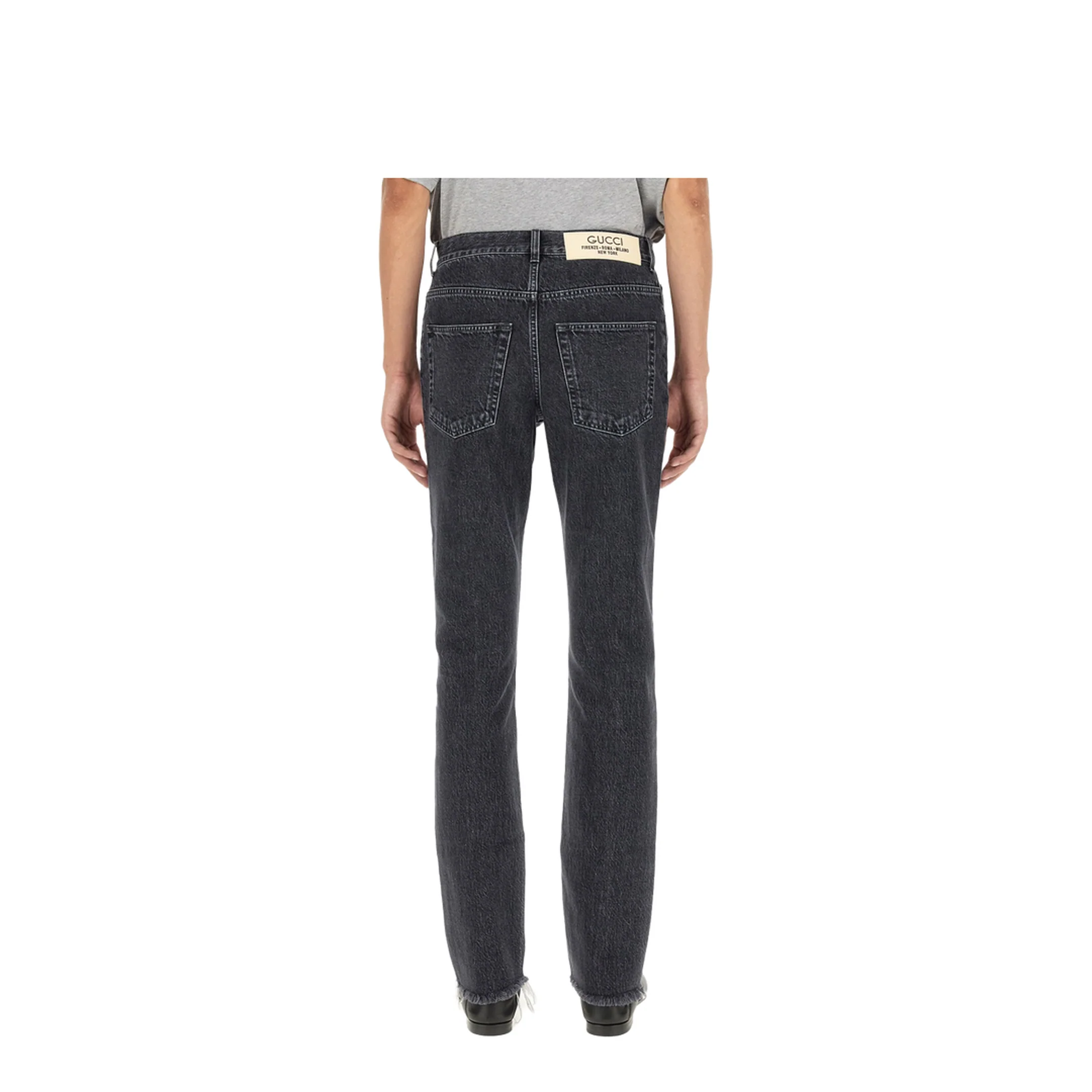 Denim Pants With Label - Image 3