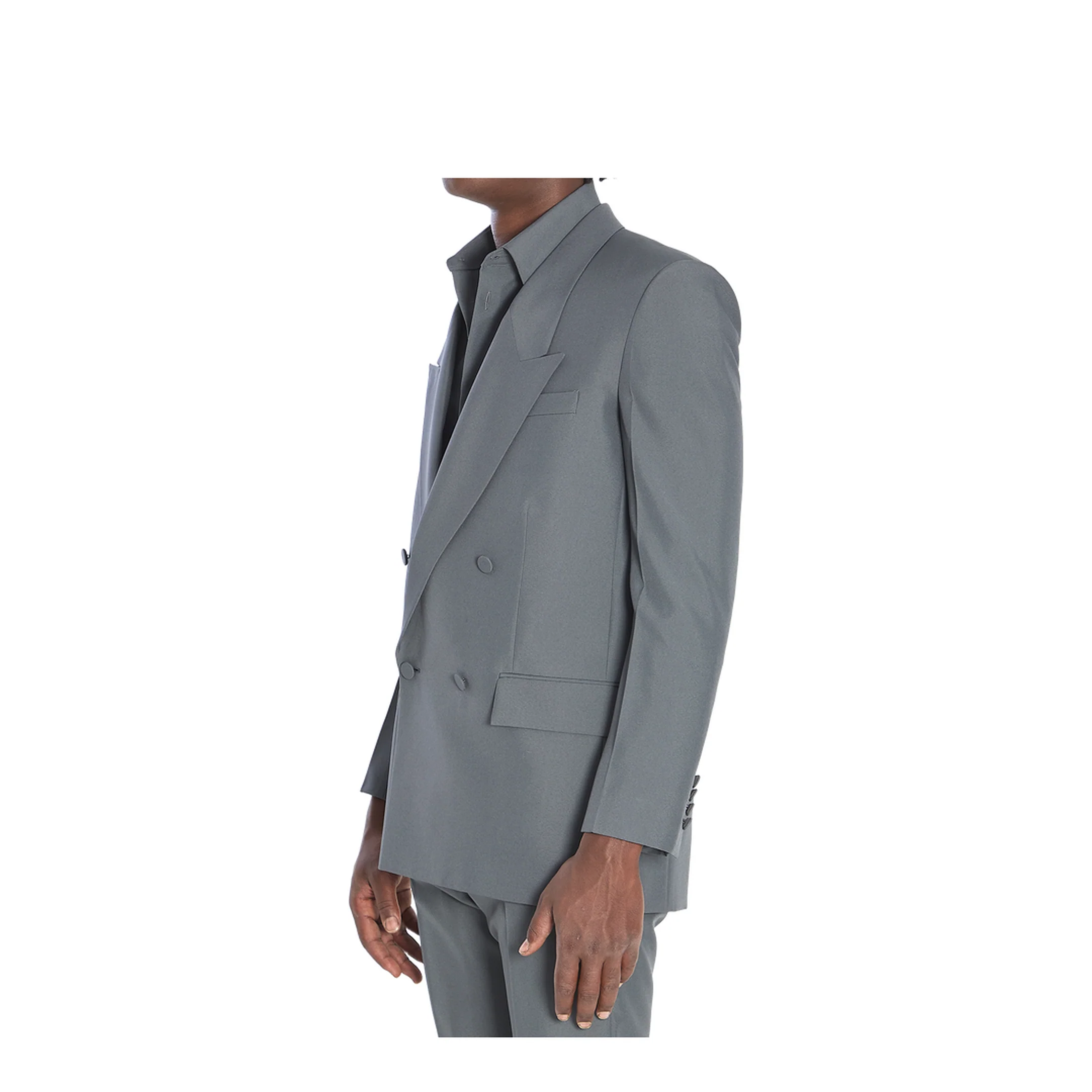 Double-breasted jacket in technical fabric - Image 2
