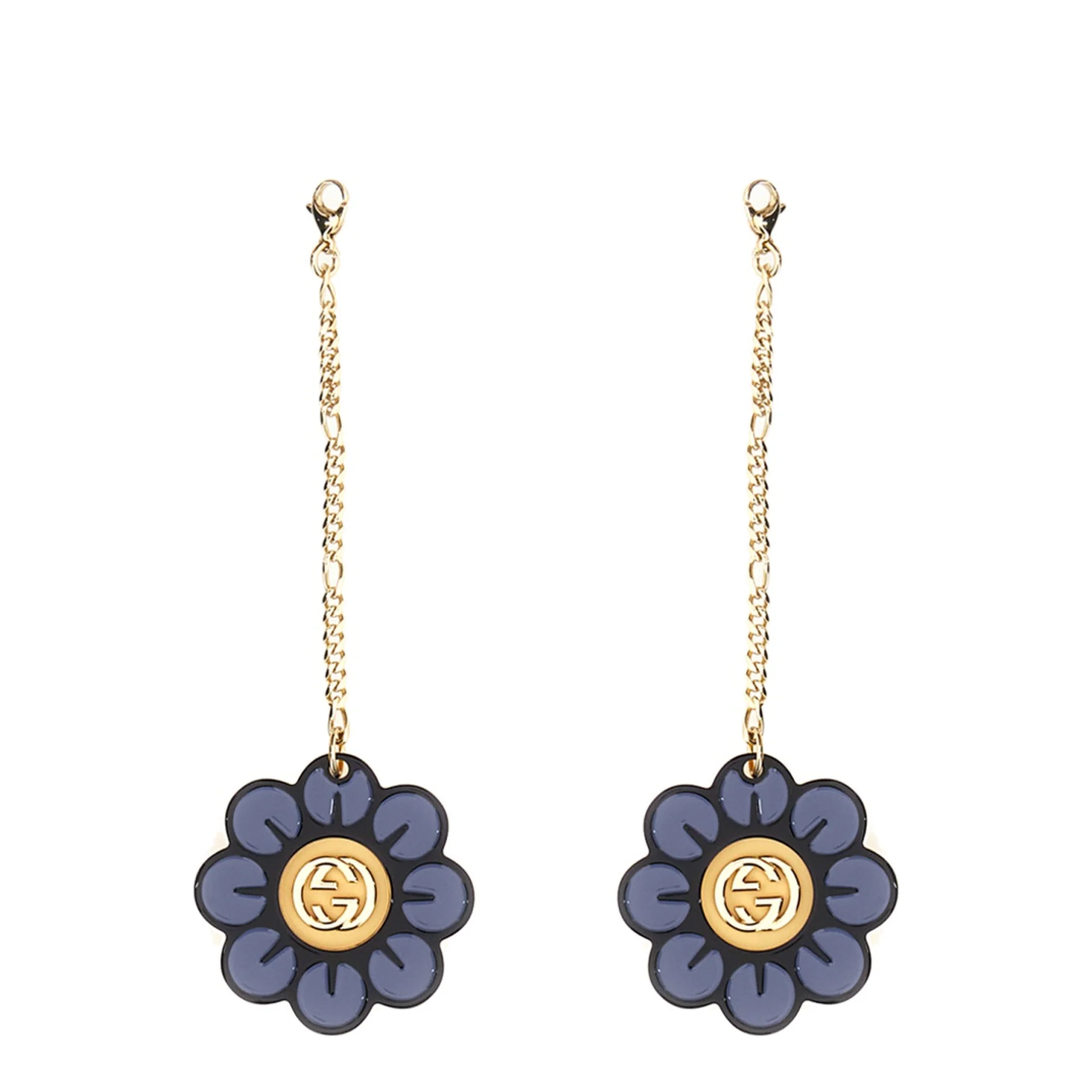 Floral-pendant round-frame sunglasses - Image 5