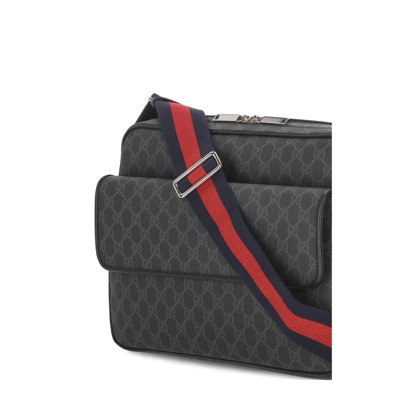 Ophidia Small Canvas Crossbody Bag - Gray - Image 5