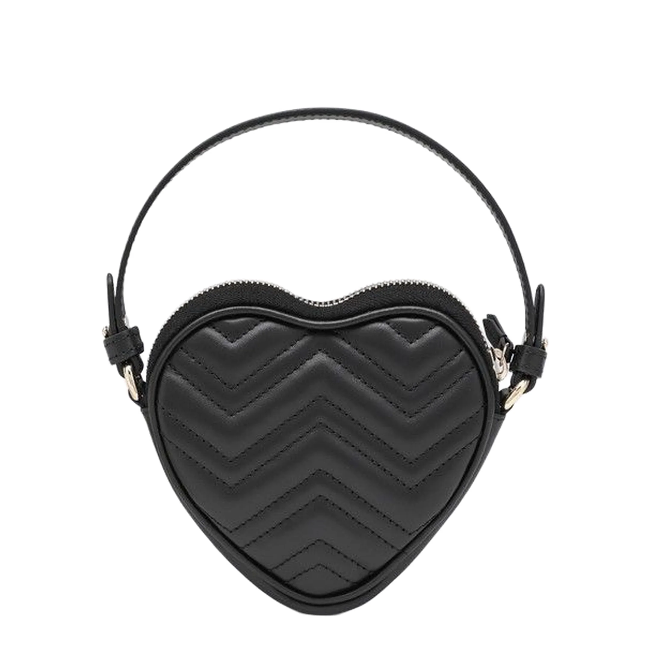 GG Marmont Mini Leather Handbag - Black - Image 4