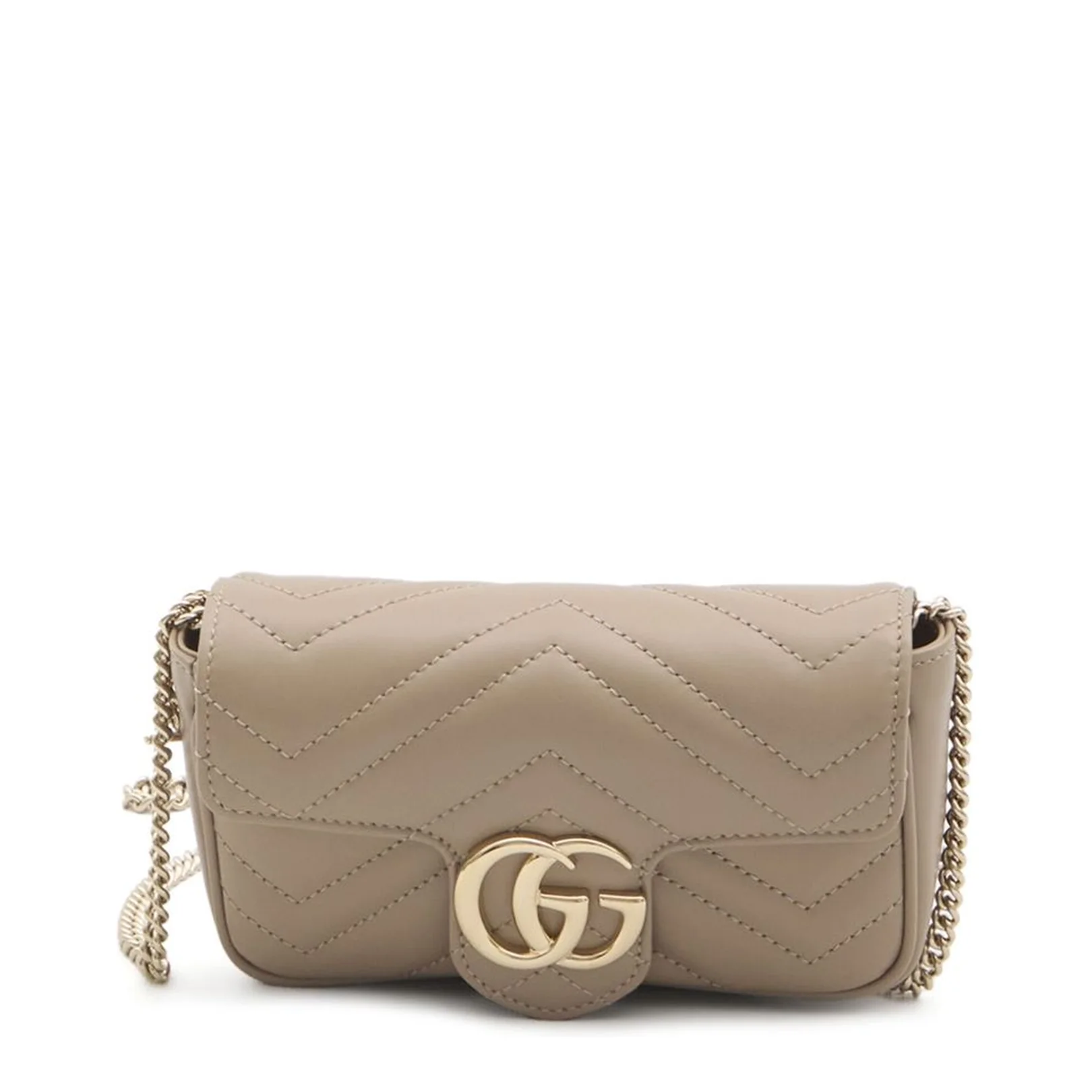 GG Marmont Mini Leather Bag - Beige - Image 5