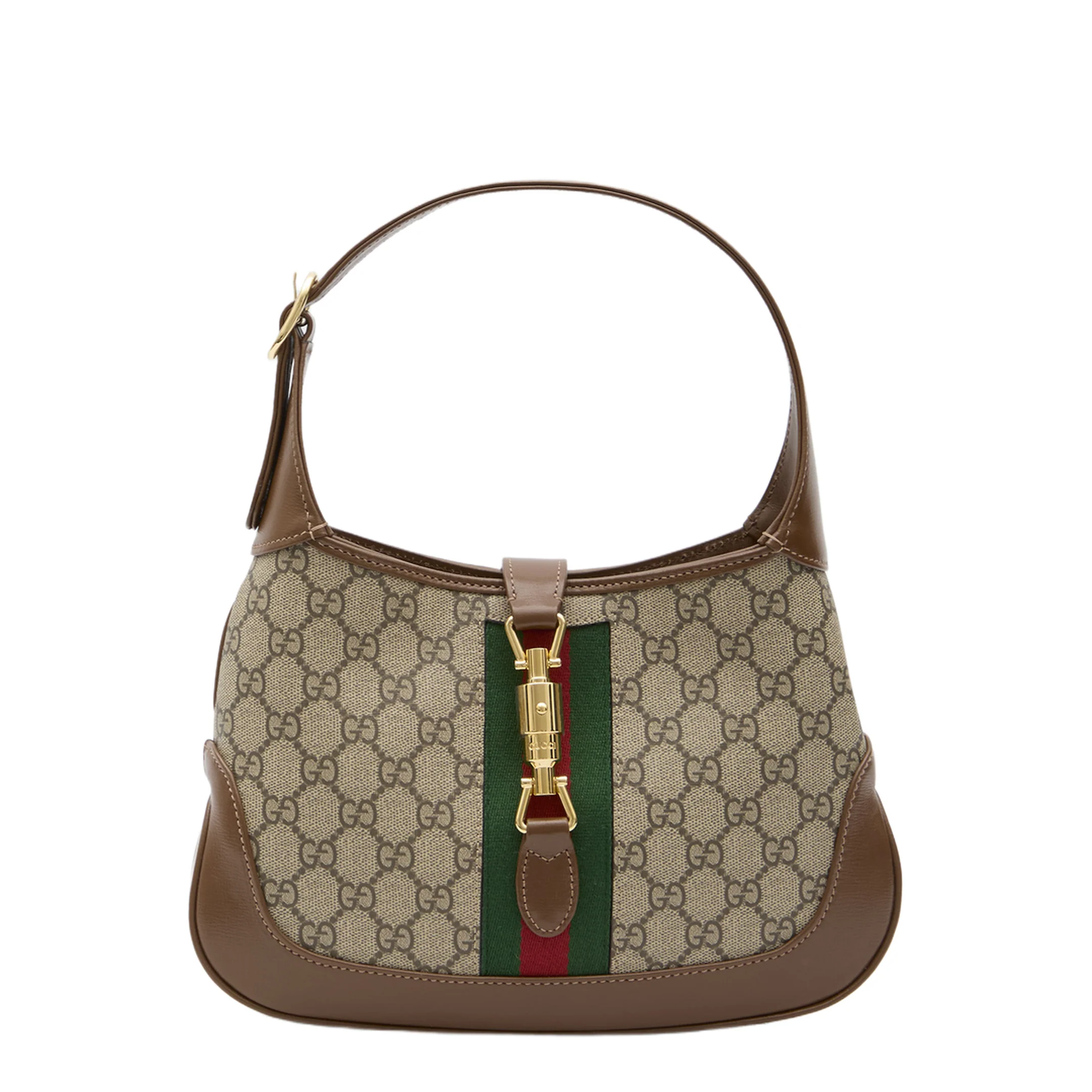 Ophidia Canvas Shoulder Bag - Brown