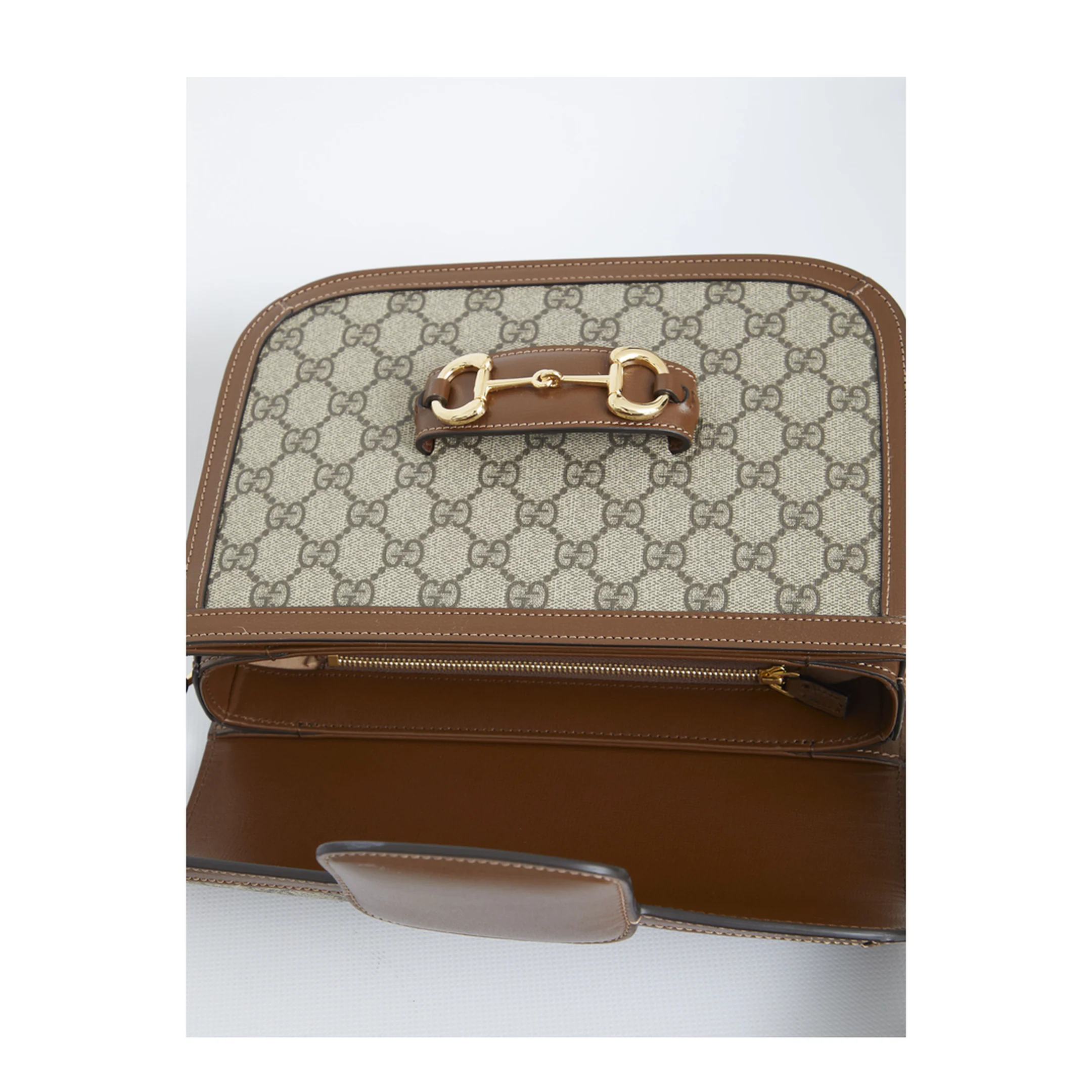Horsebit 1955 Medium Canvas Shoulder Bag - Brown - Image 4