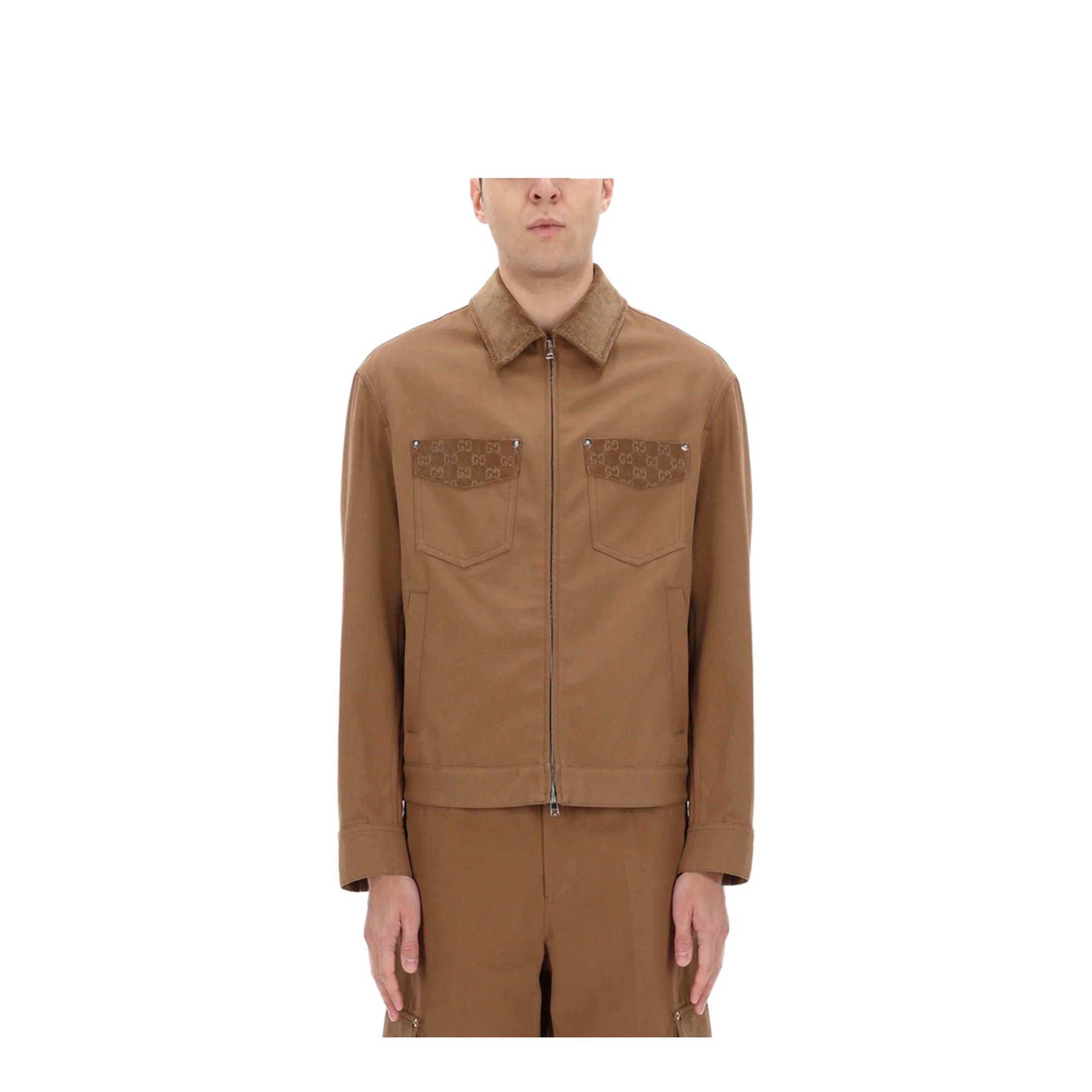 Jacket with Zipper and Collar - Image 3