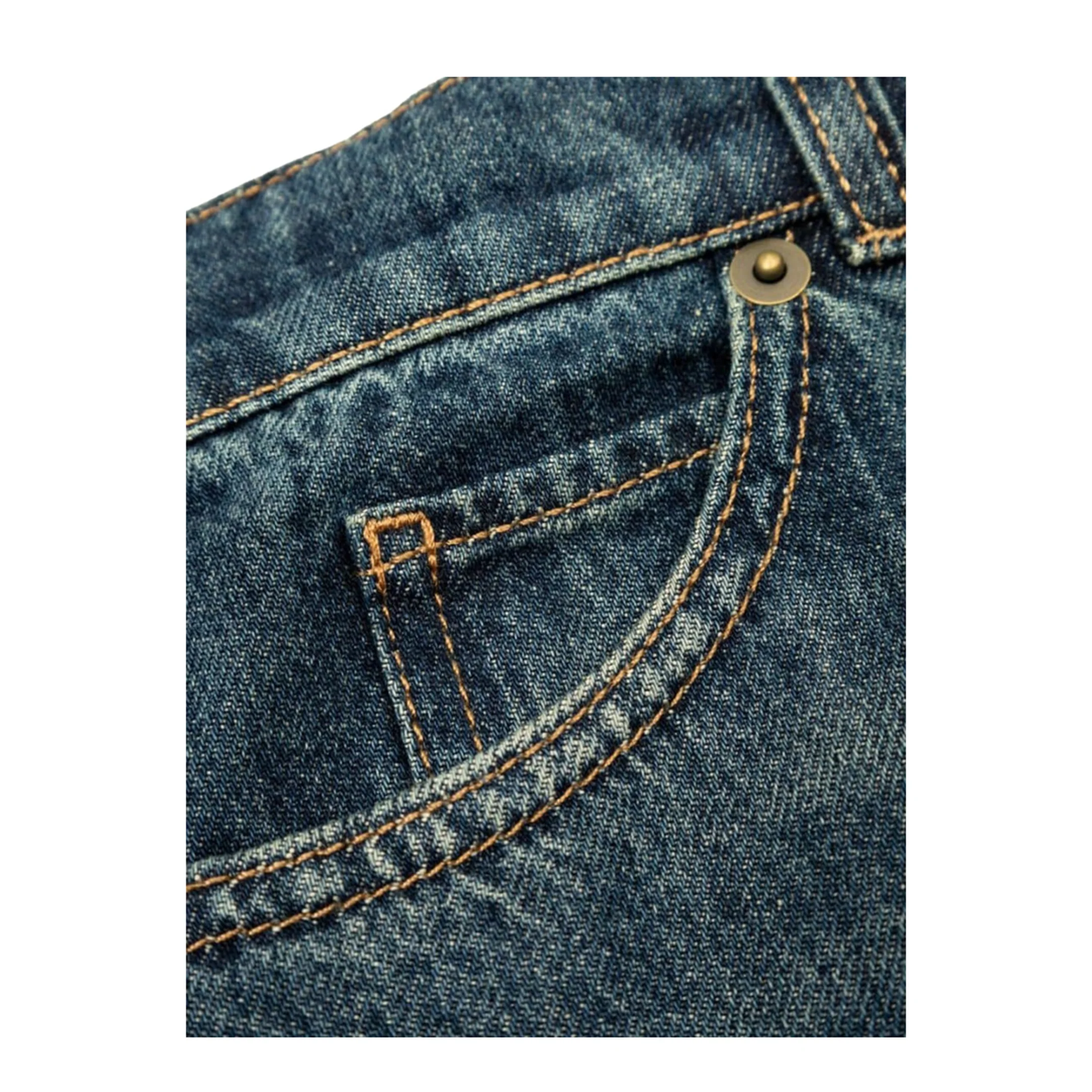 Ju Pants Eco Washed Denim Dark Blue Mix - Image 4