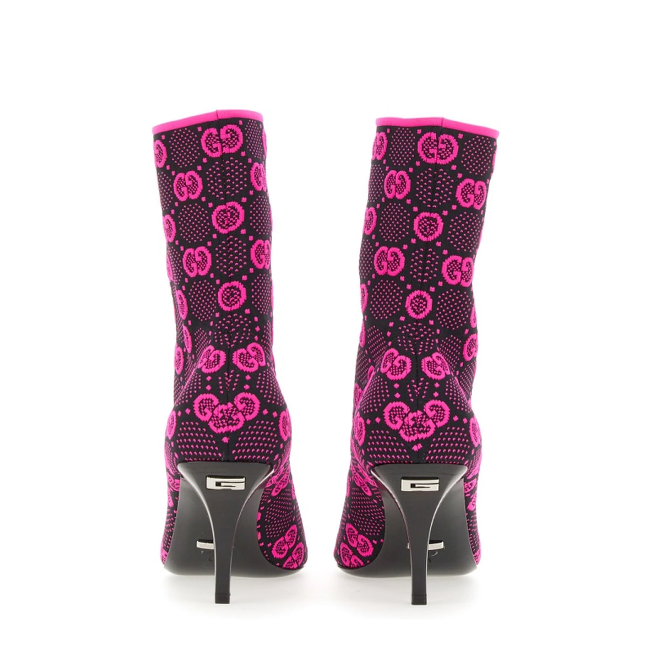 Knit Ankle Boots Black - Image 4