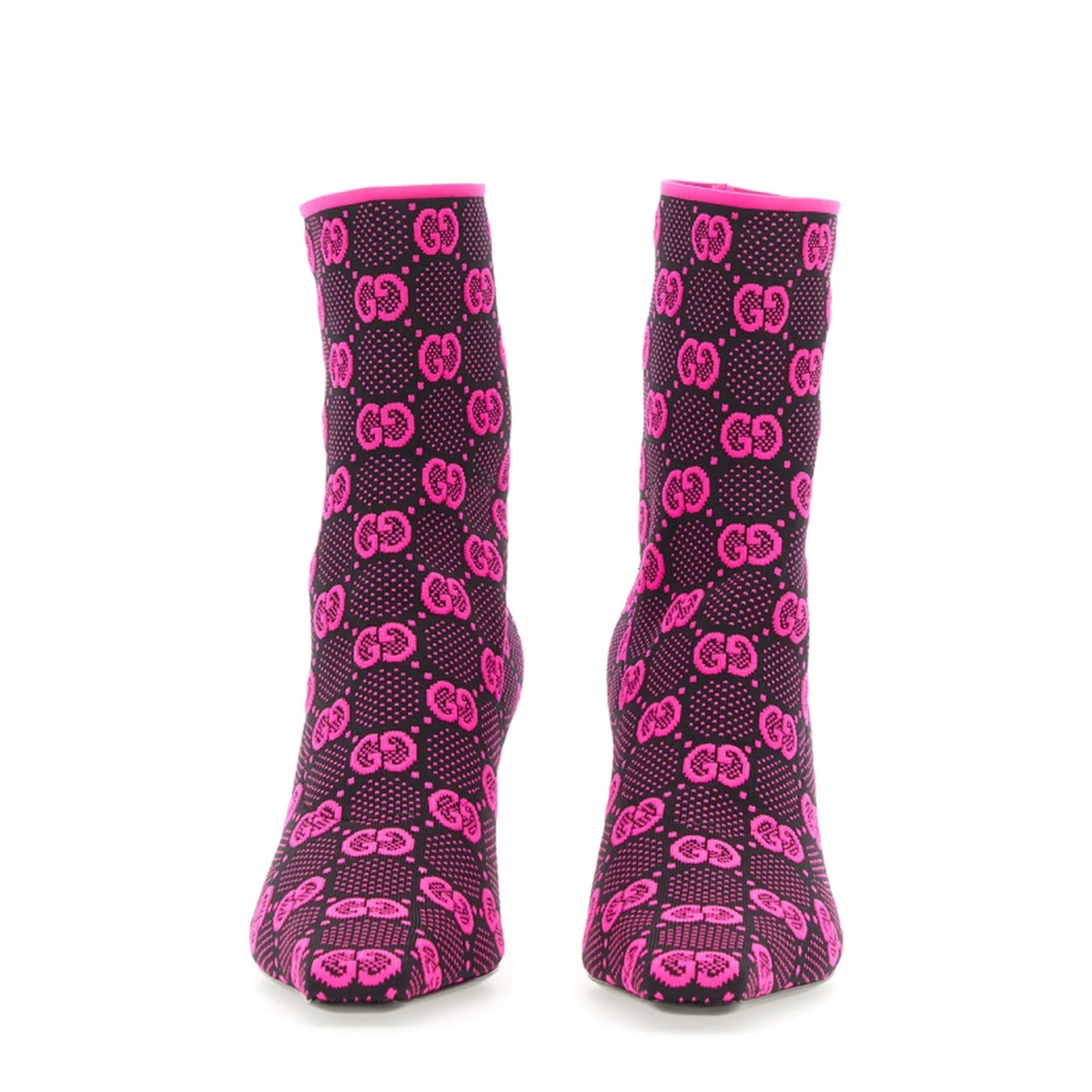 Knit Ankle Boots Black - Image 5