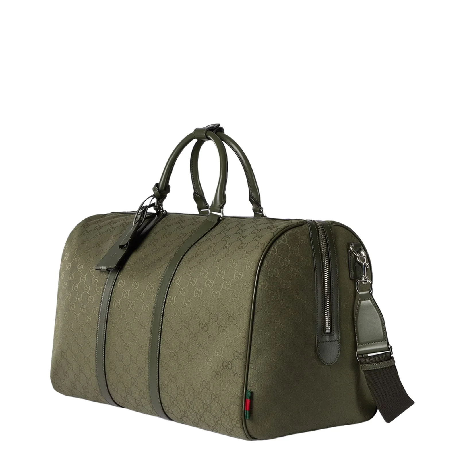 GG Canvas Large Duffle Bag Forest Green - Image 2