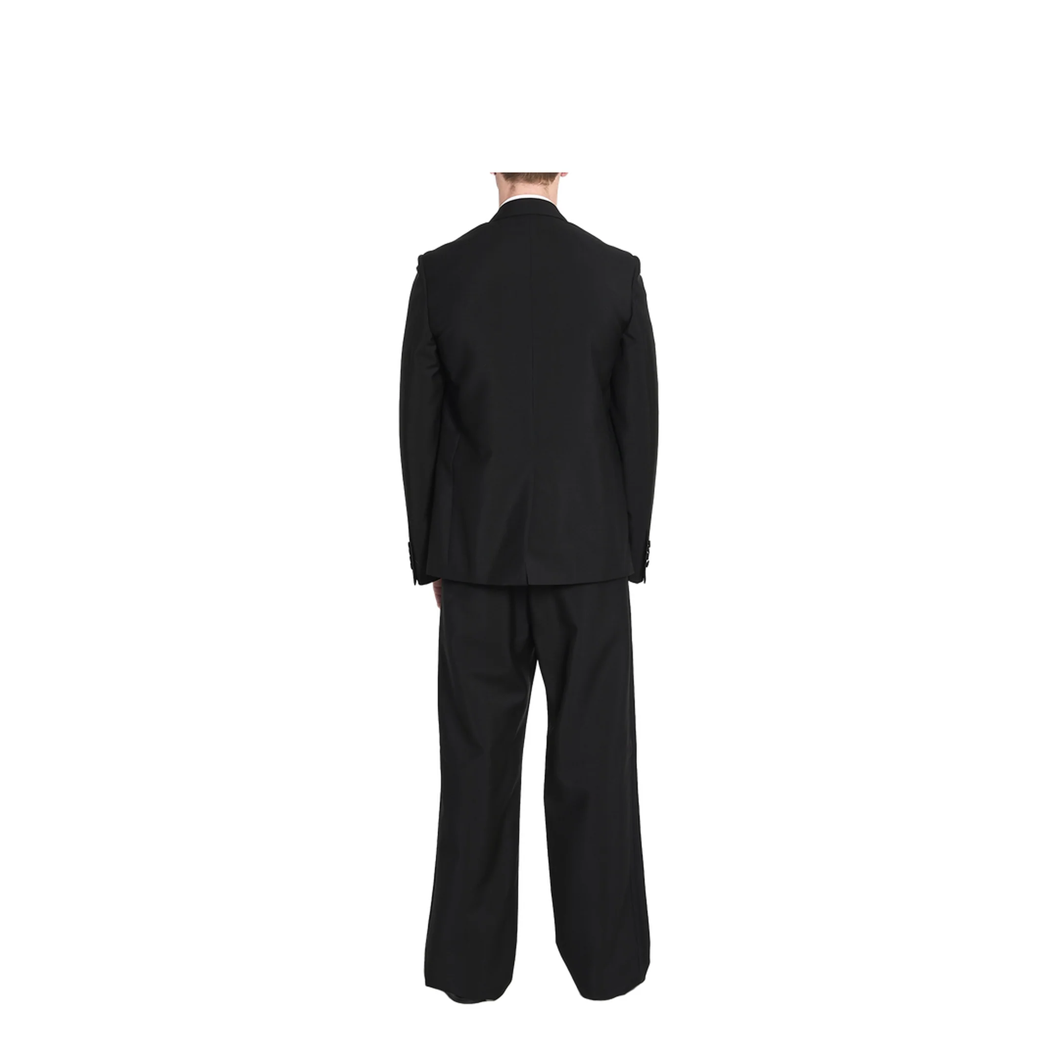 Light Wool Mohair Canvas Suit in Black - Image 4