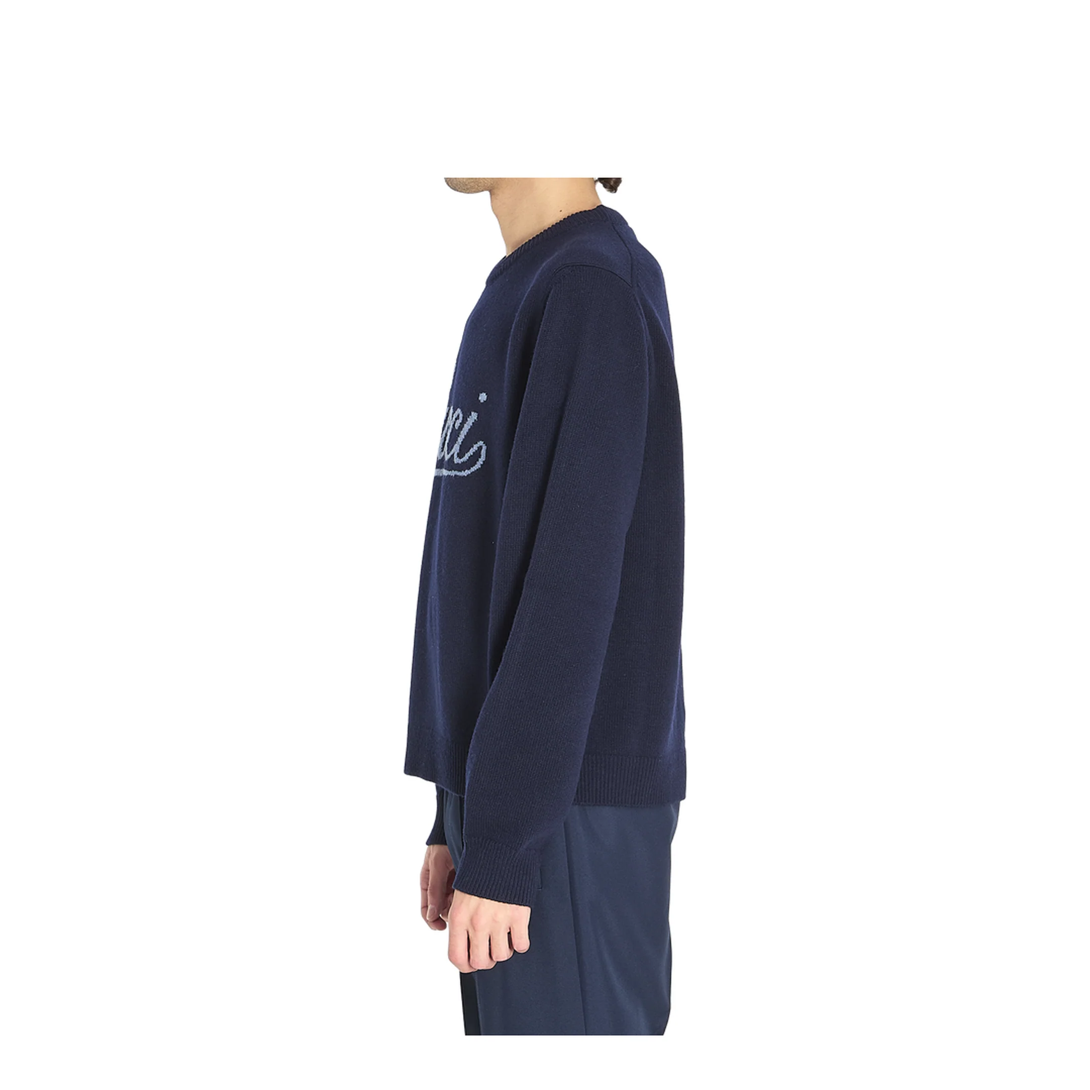 Midnight Blue Wool Sweater - Image 3