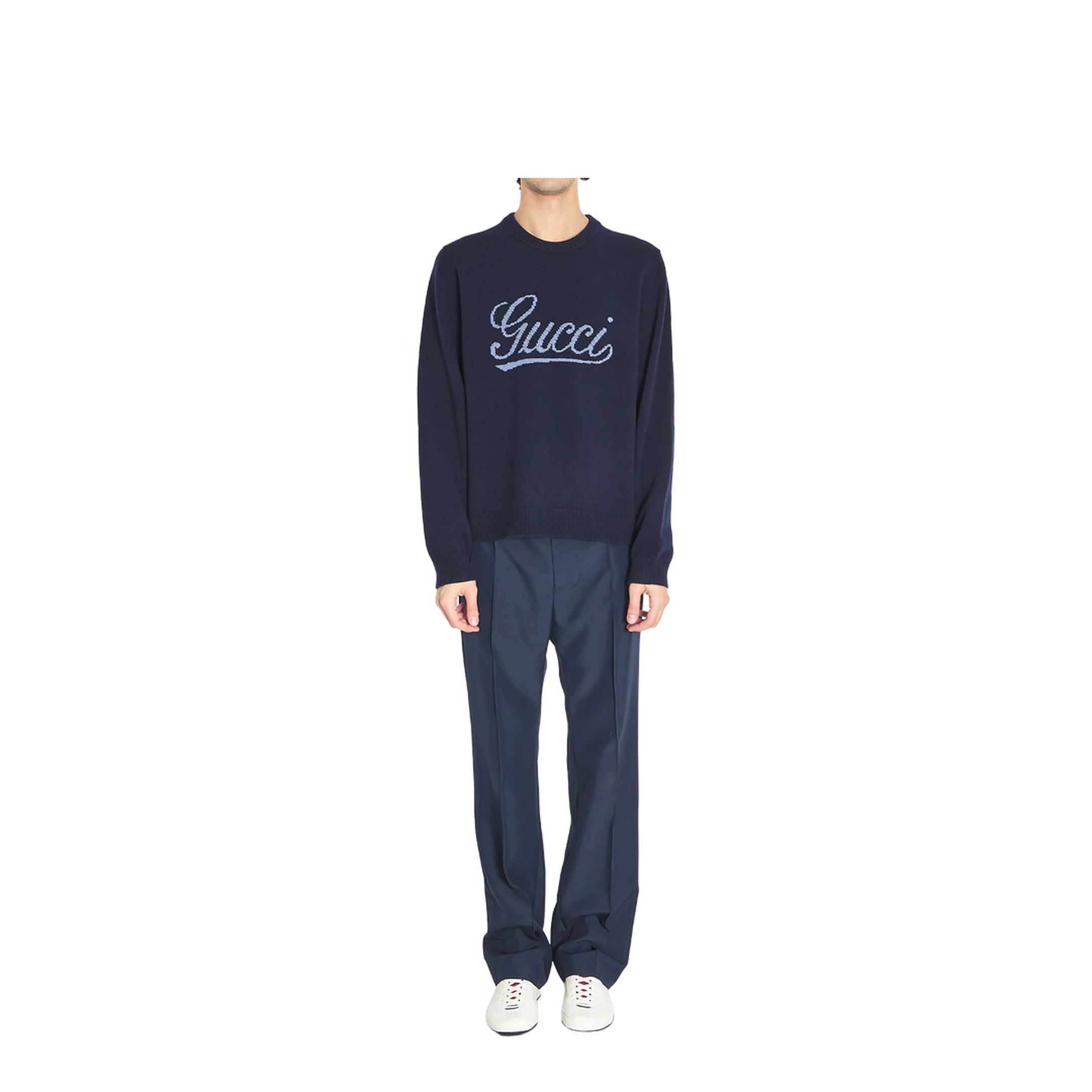 Midnight Blue Wool Sweater - Image 5