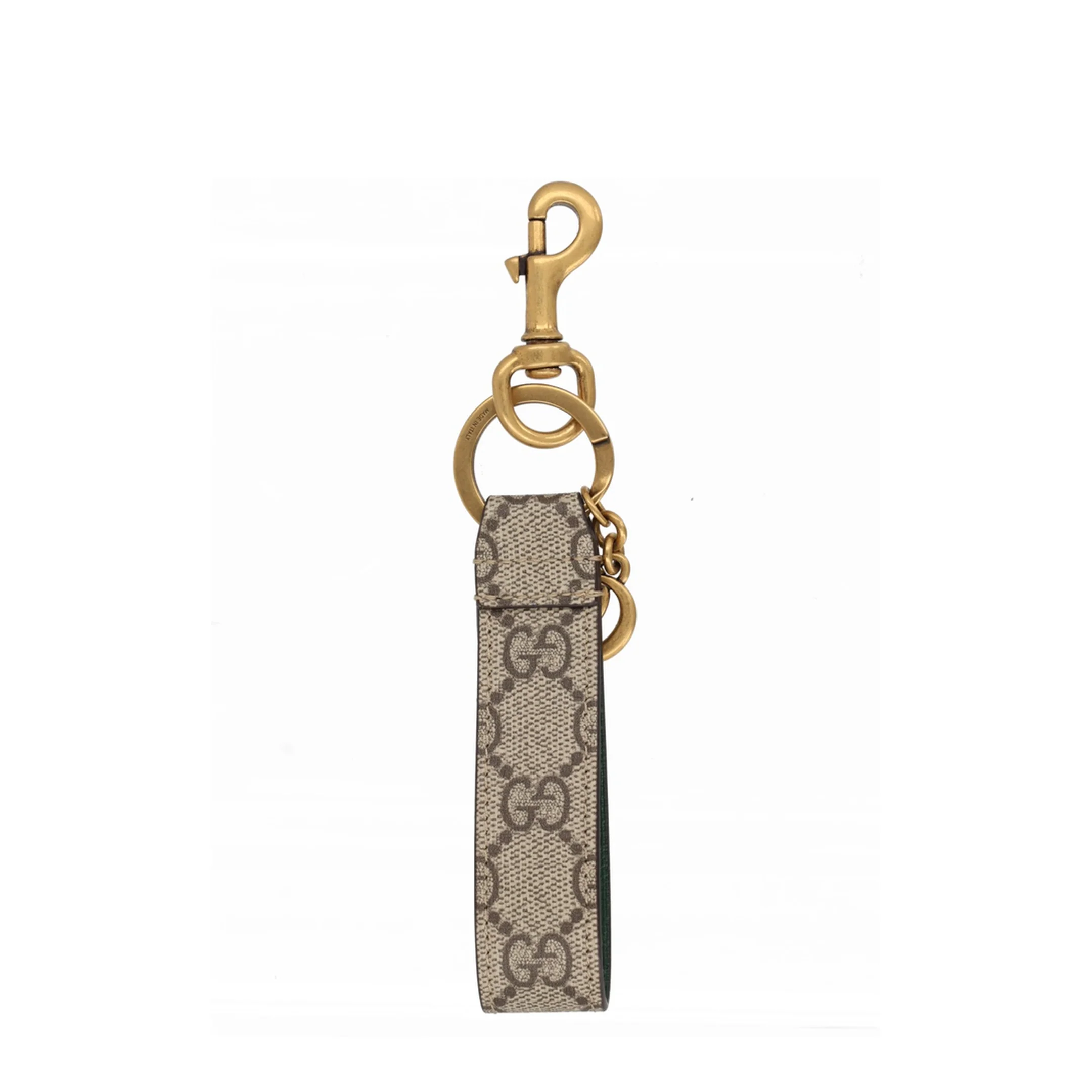 Ophidia Keychain in Beige and Dark Brown Supreme Canvas - Image 2