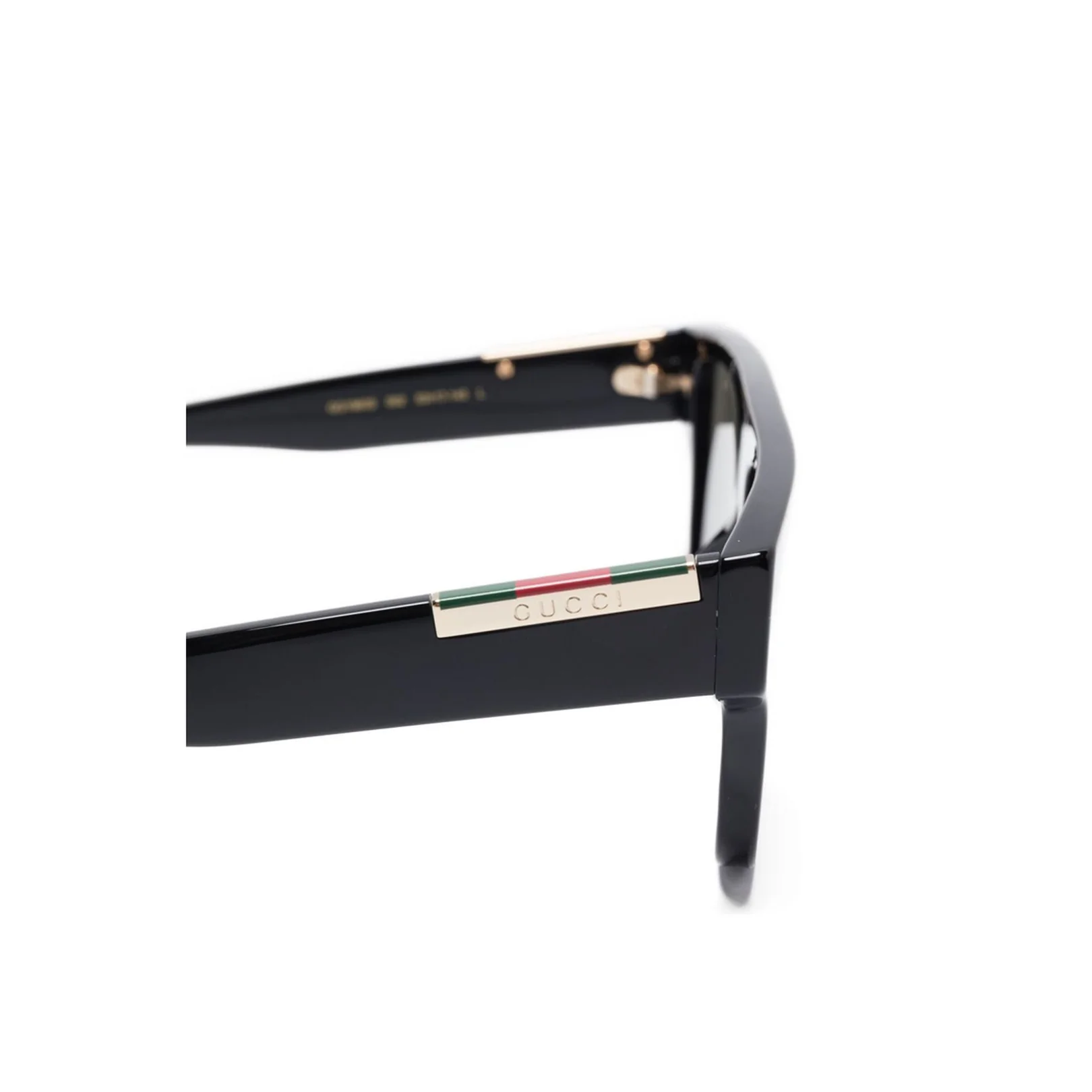 Rectangular Frame Sunglasses in Black - Image 4