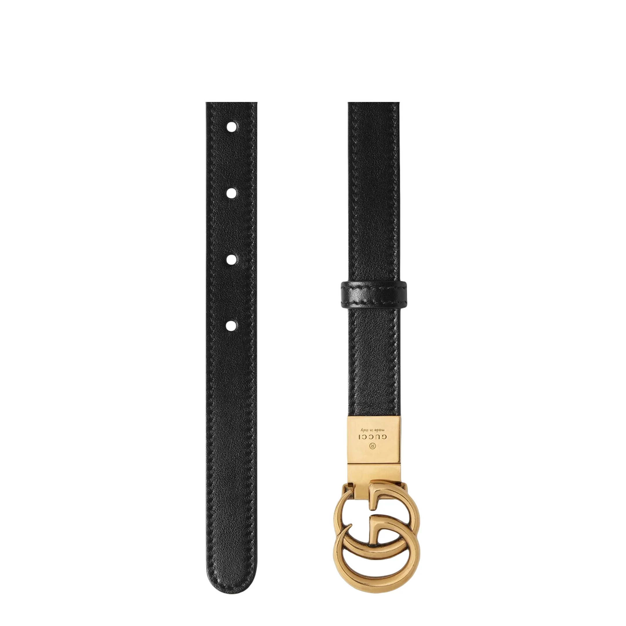 Reversible Thin Belt in White Leather - Image 2