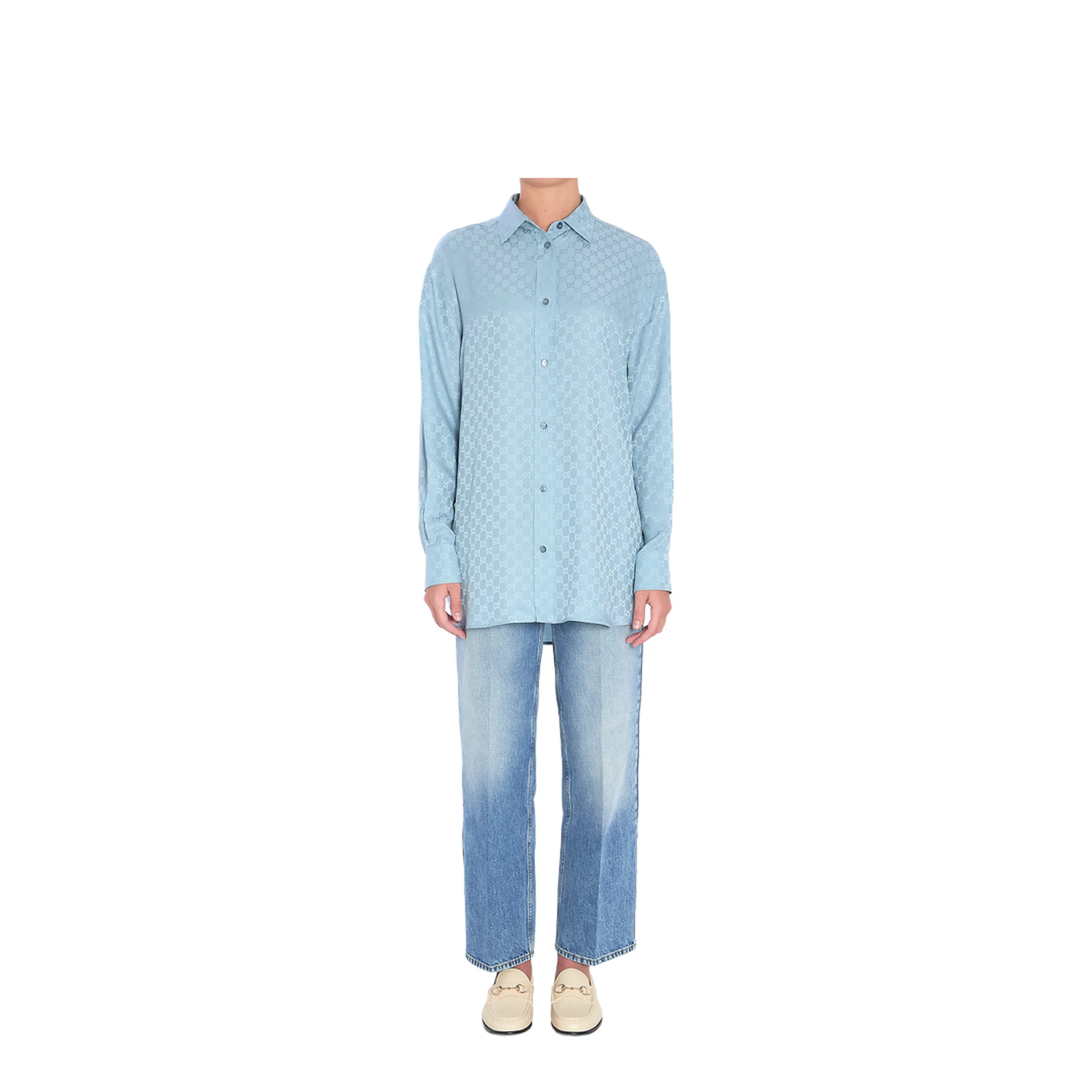 Straight Fit Denim Pants in Light Blue - Image 5