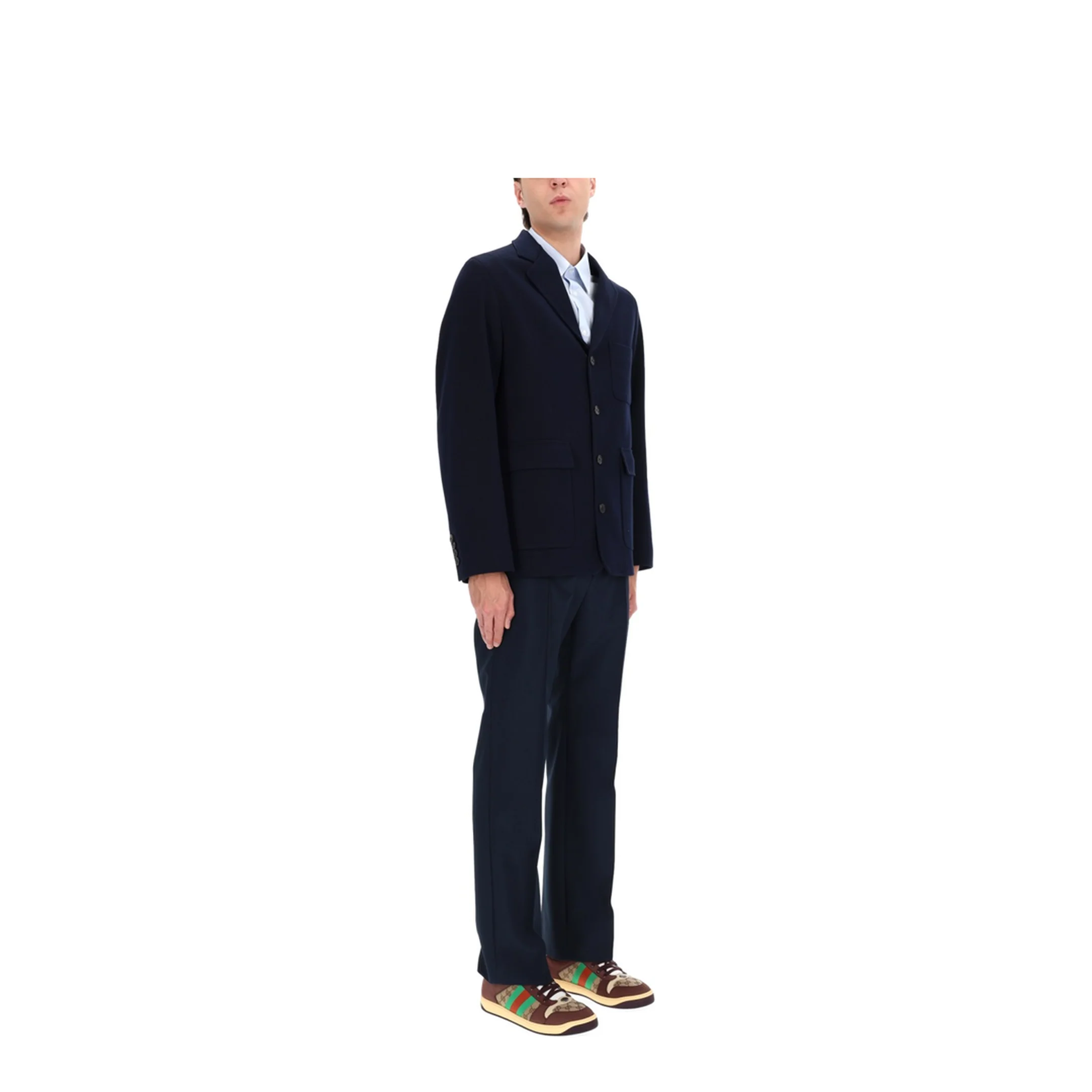 Technical Panama Sportswear Trousers in Dark Blue - Image 2