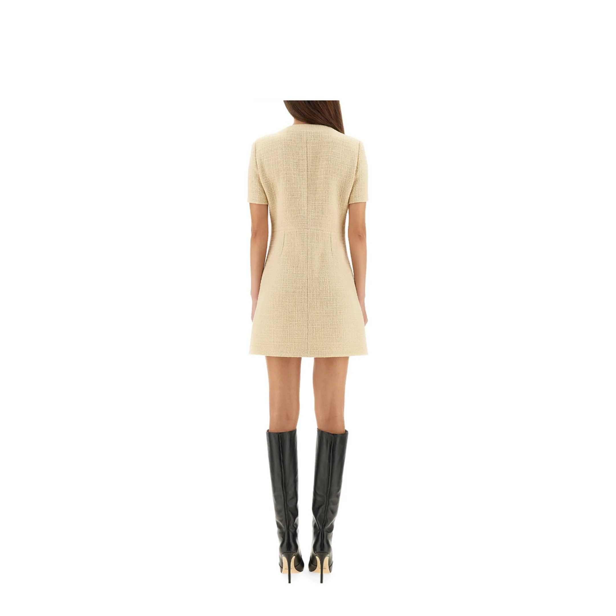 Textured Wool Tweed Dress - Image 3